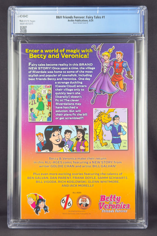 Betty & Veronica Friends Forever: Fairy Tales #1 (2024) CGC 9.6 Josh Burns Virgin Variant B Ltd 150
