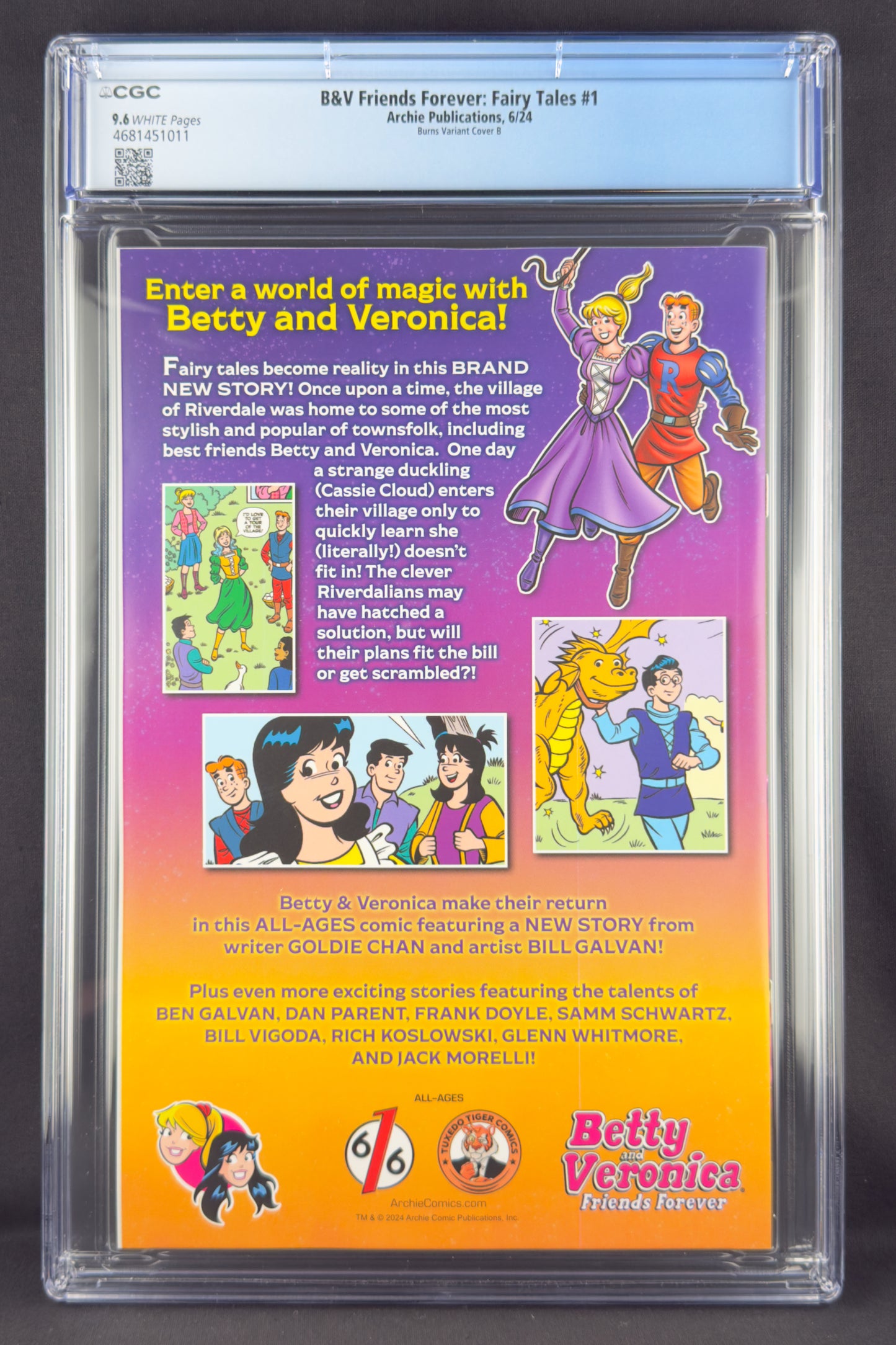 Betty & Veronica Friends Forever: Fairy Tales #1 (2024) CGC 9.6 Josh Burns Virgin Variant B Ltd 150