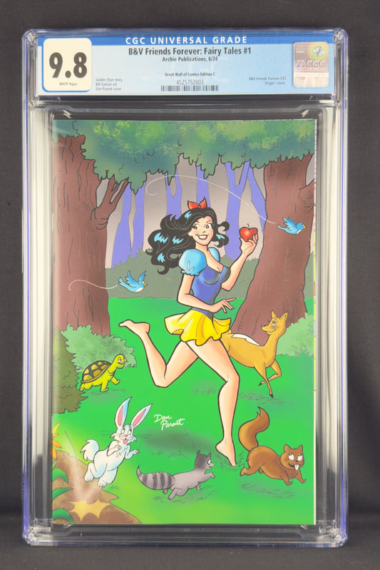 B&V Friends Forever: Fairy Tales #1 (2024) CGC 9.8 Dan Parent Virgin C. Veronica as Snow White