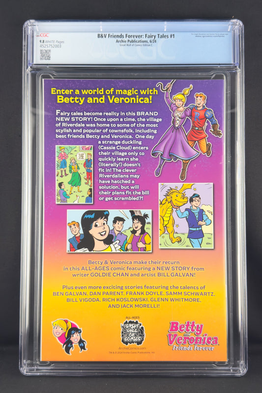 Betty & Veronica Friends Forever: Fairy Tales #1 (2024) CGC 9.8 Dan Parent Virgin Variant C Ltd 200