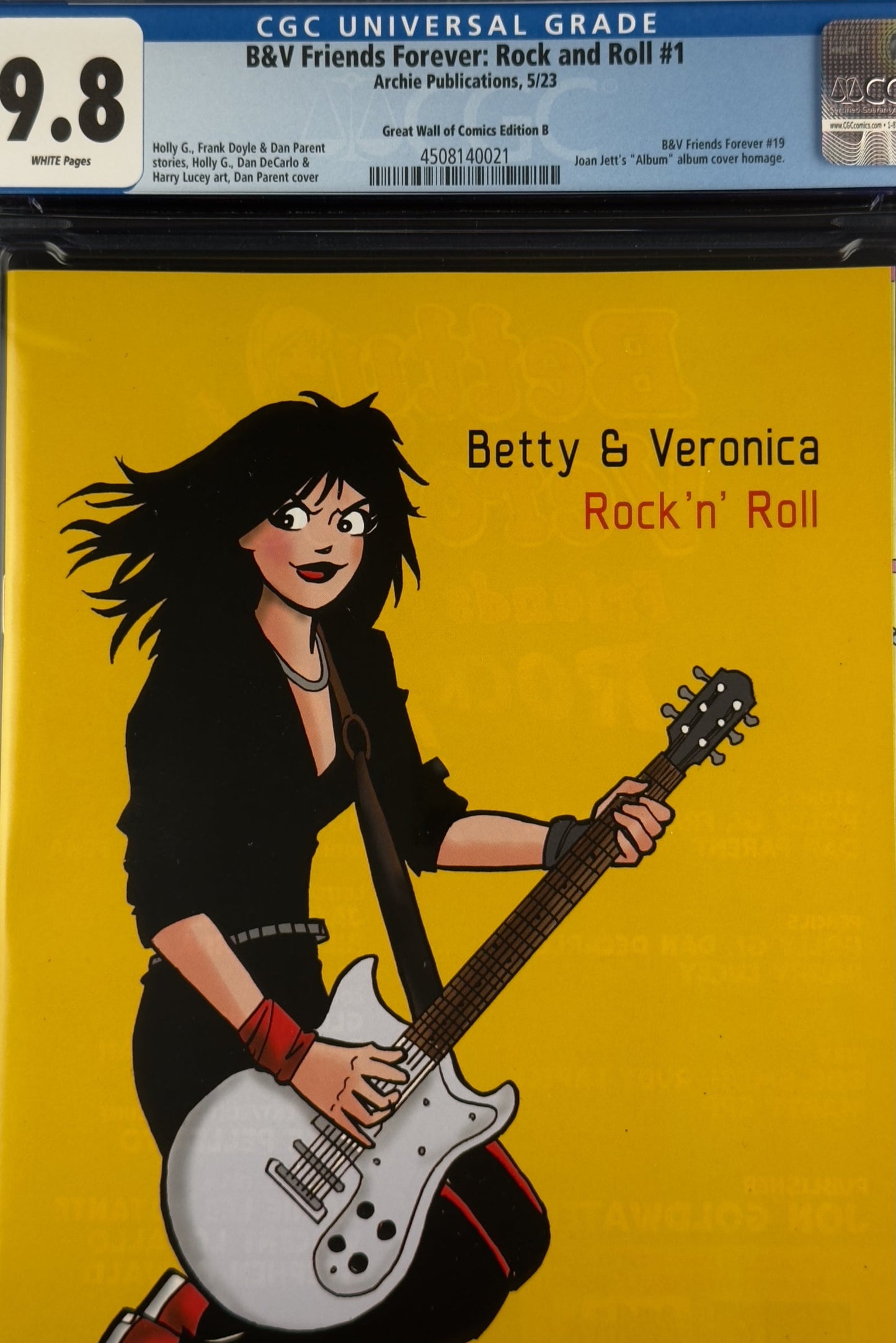 Betty & Veronica Friends Forever: Rock & Roll #1 (2023) CGC 9.8 Dan Parent Variant B Ltd 200