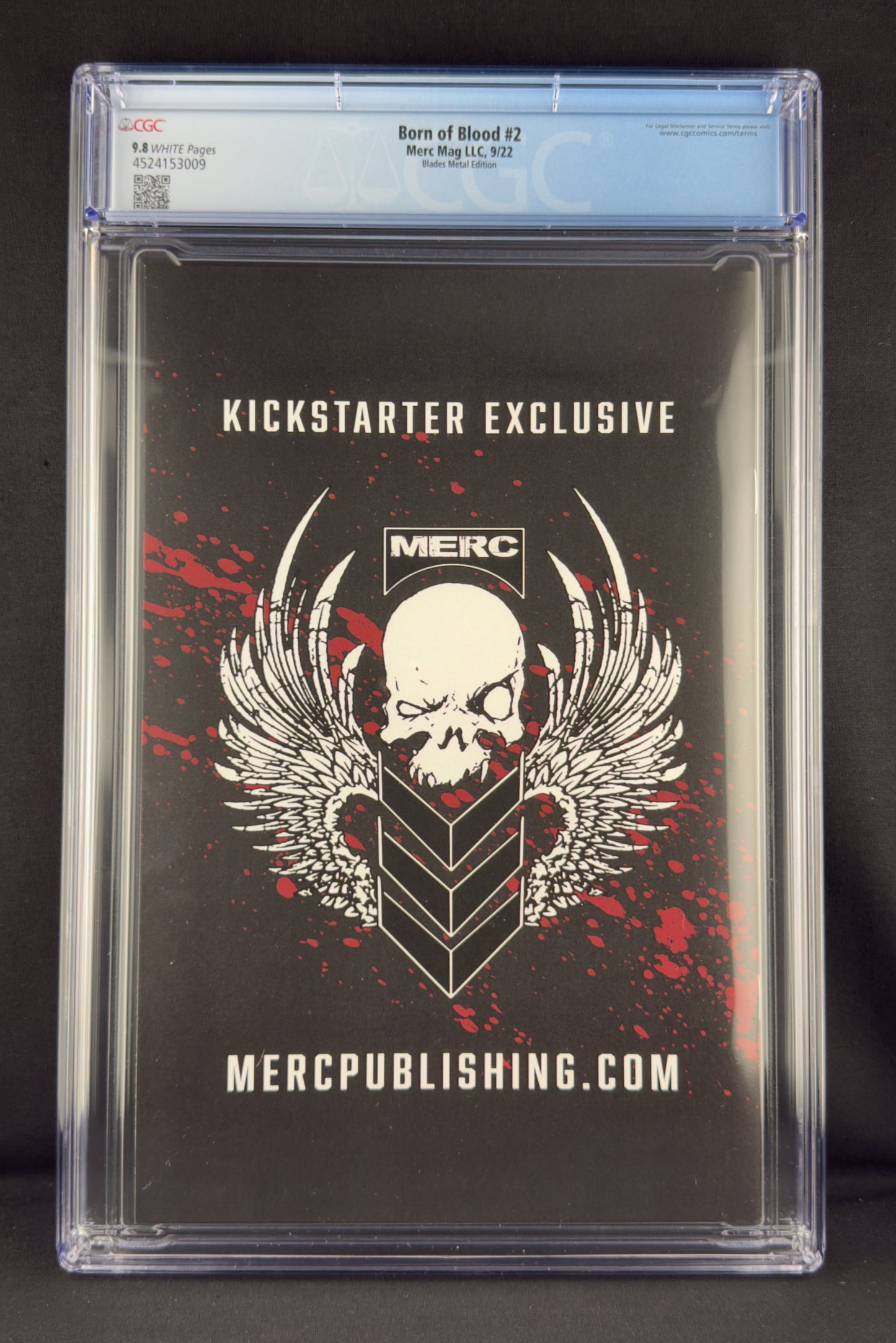Born of Blood #2 (2022) CGC 9.8 M.R Gunn Metal Virgin Variant