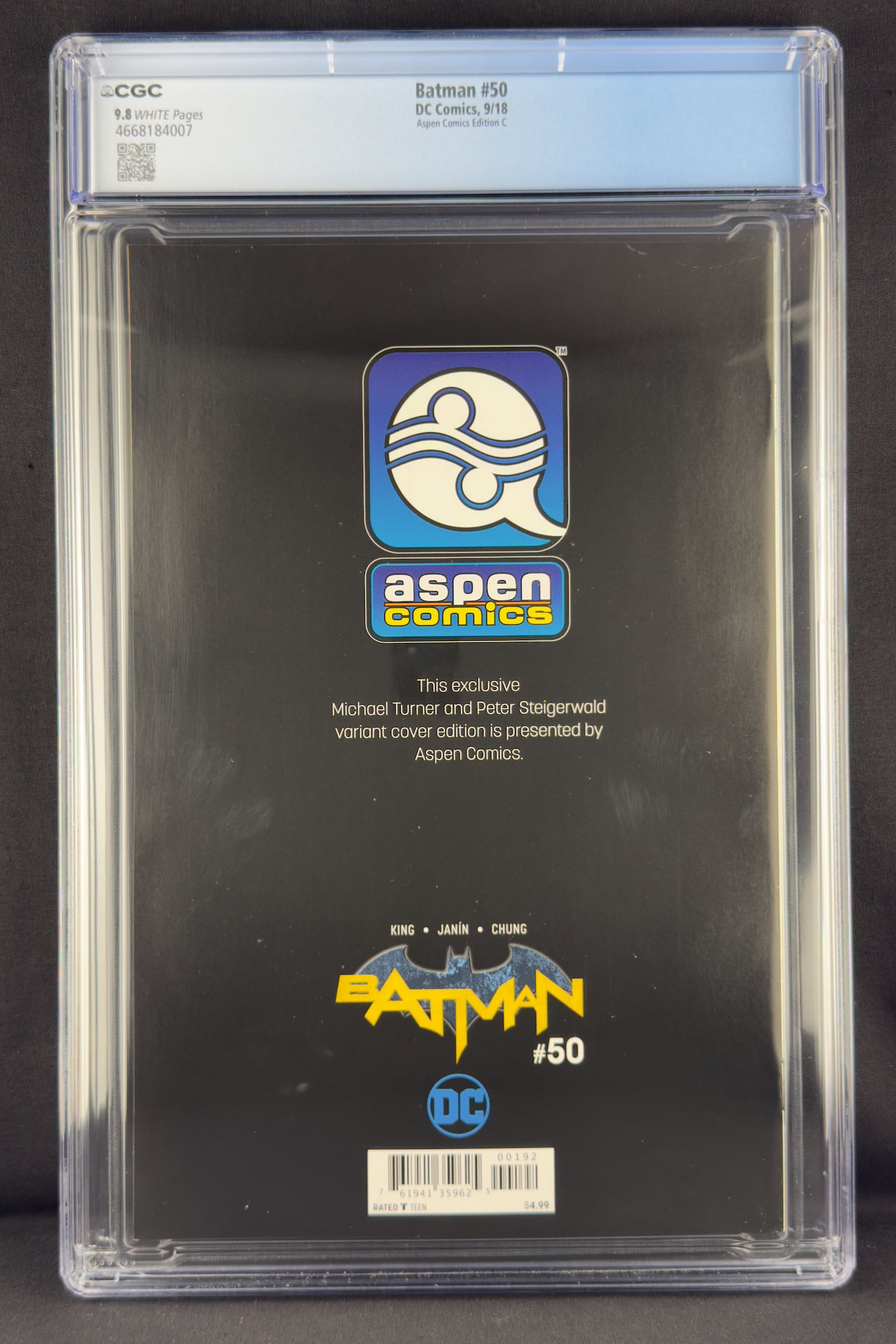 Batman #50 (2018) CGC 9.8 Michael Turner Virgin Variant C
