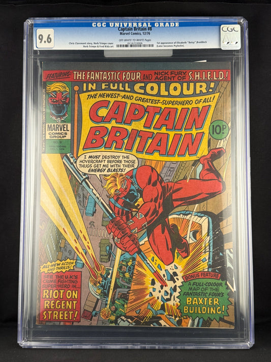 Captain Britain #8 (1976) CGC 9.6 - 1st app Elisabeth "Betsy" Braddock (later becomes Psylocke)