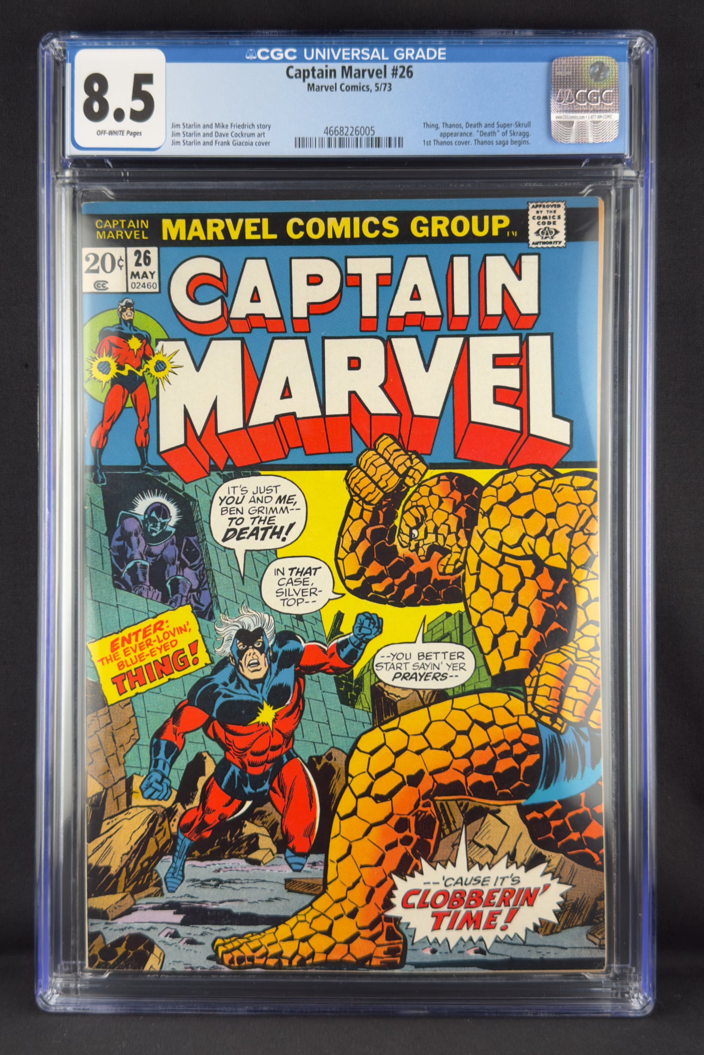 Captain Marvel #26 (1973) CGC 8.5 - 2nd app Death in Marvel Universe.
