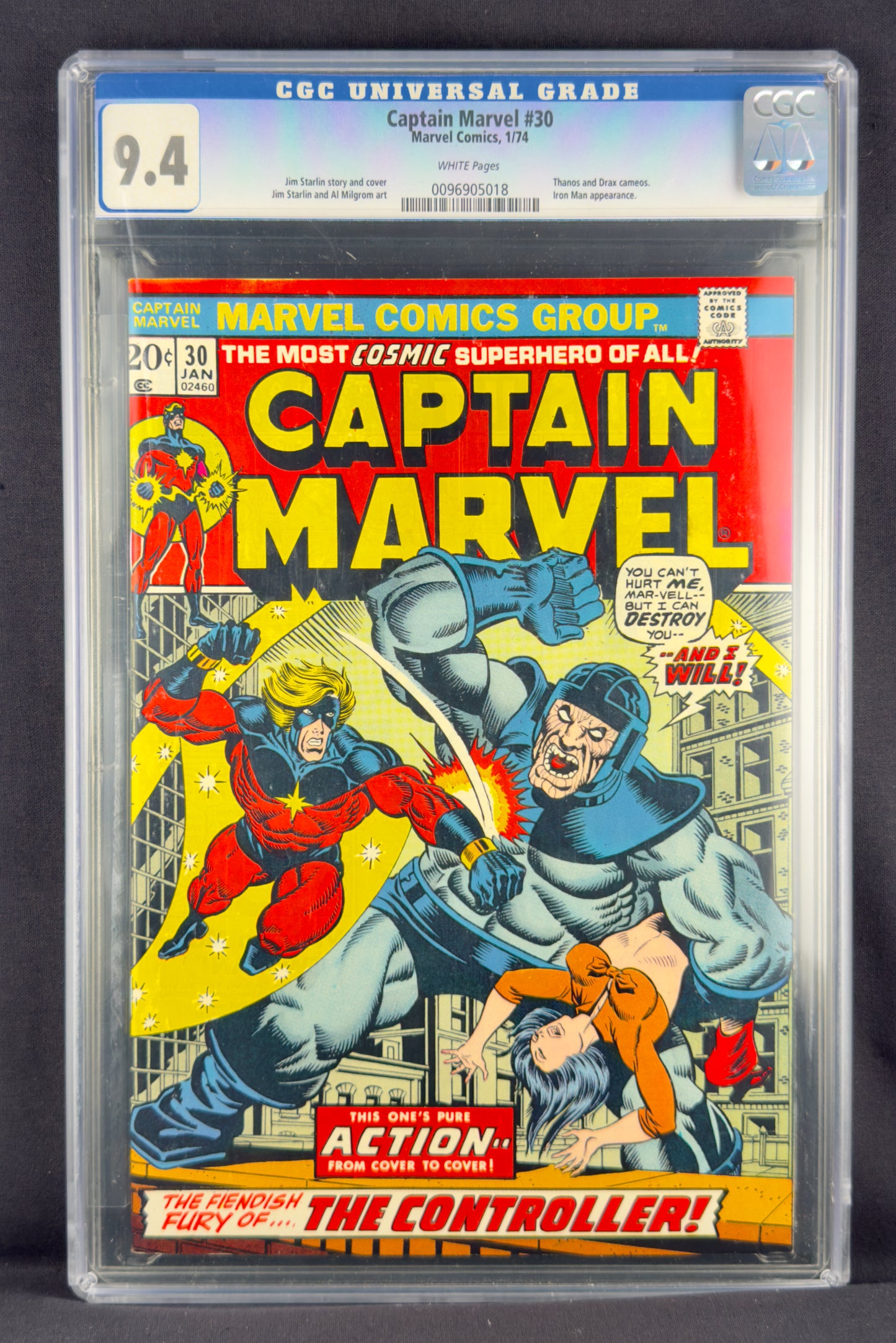 Captain Marvel #30 (1974) CGC 9.4 Jim Starlin.