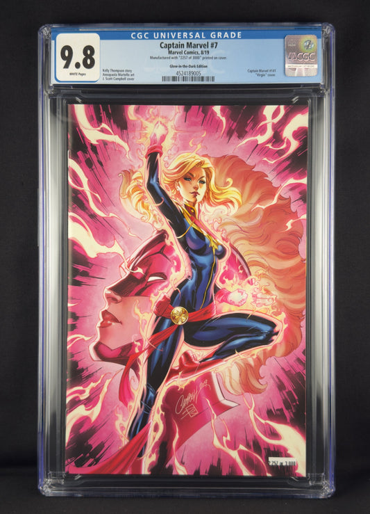Captain Marvel #7 (2019) CGC 9.8 J. Scott Campbell Convention Virgin Variant Ltd 3000