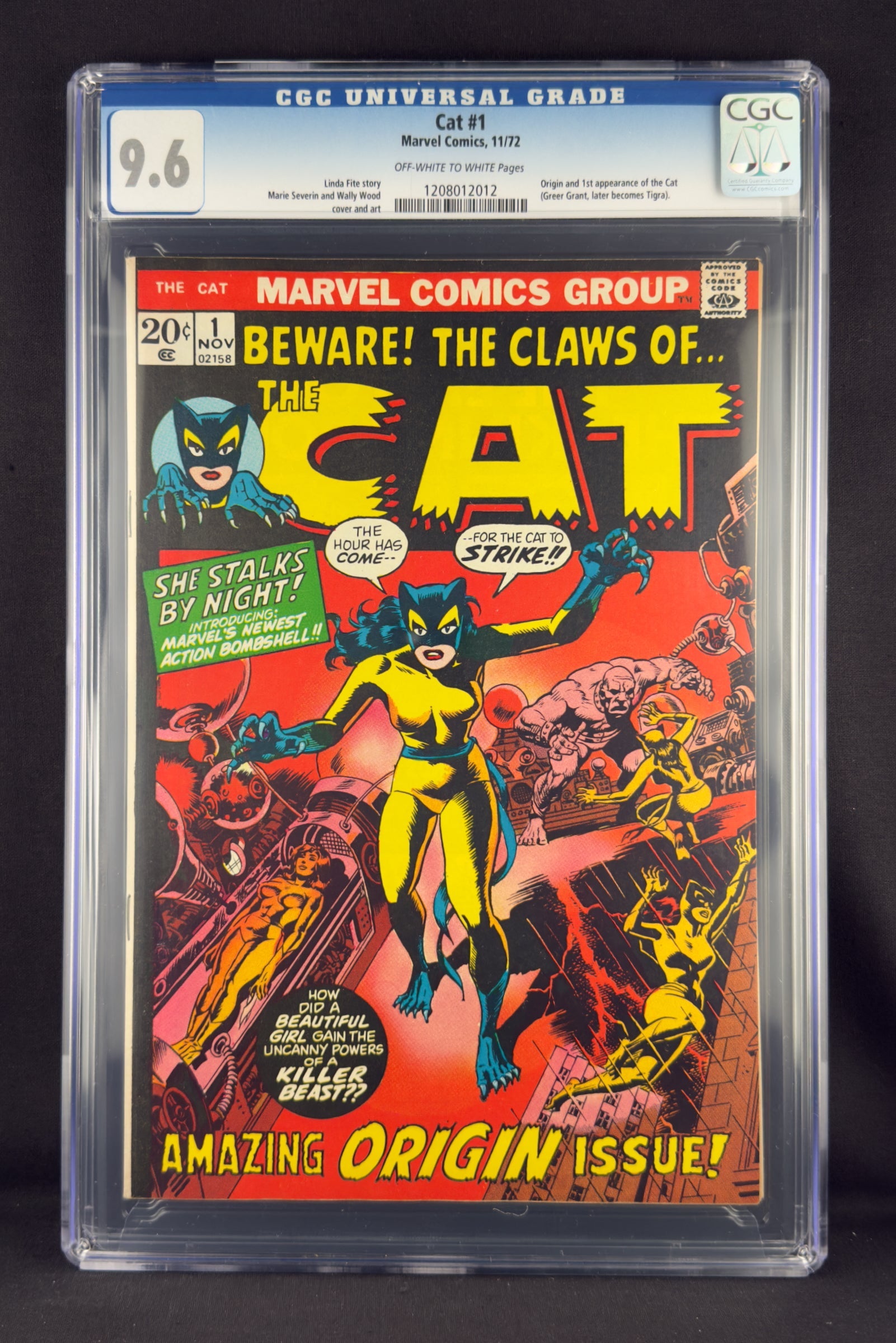 The Cat #1 (1972) CGC 9.6 - First appearance of the Cat (Greer Grant)