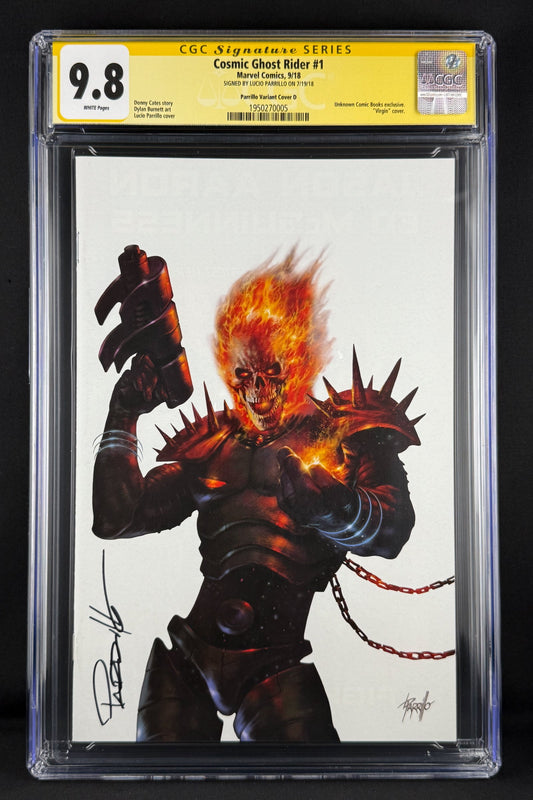 Cosmic Ghost Rider #1 (2018) CGC 9.8 SS Lucio Parrillo Virgin Variant D
