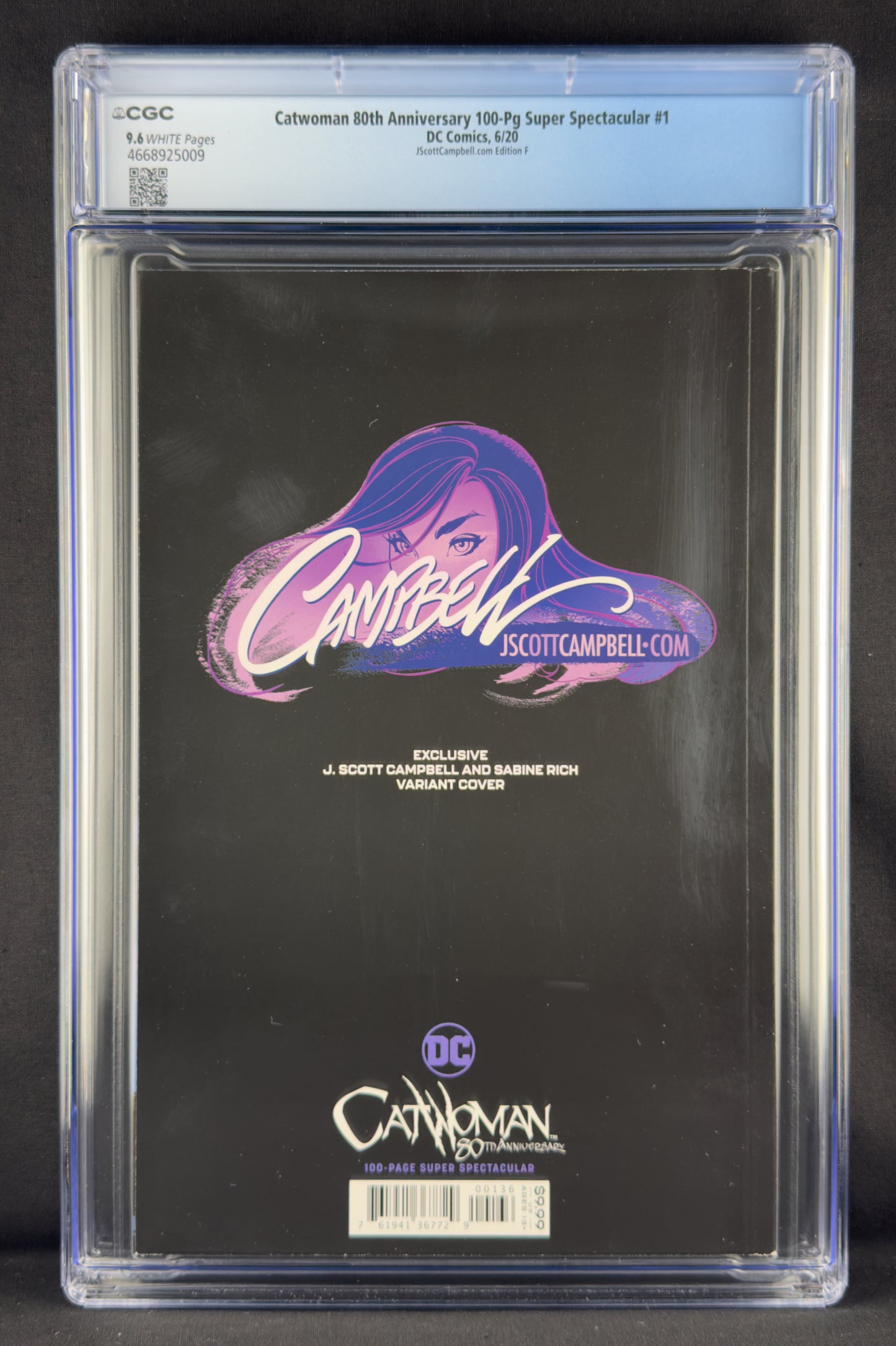 Catwoman: 80th Anniversary (2020) CGC 9.6 J. Scott Campbell Variant F Ltd 1200