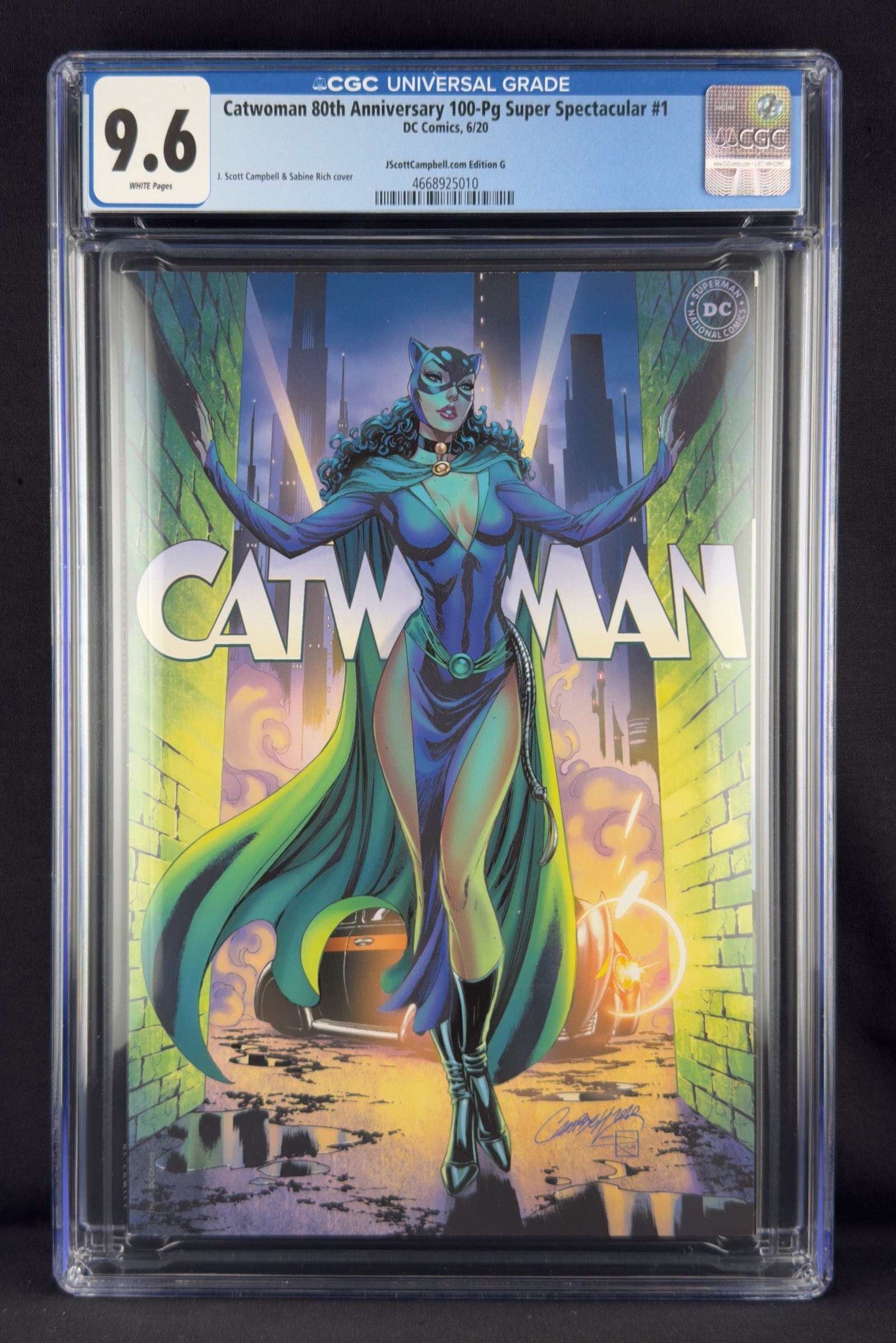 Catwoman 80th Anniversary (2020) CGC 9.6 J Scott Campbell Variant G.