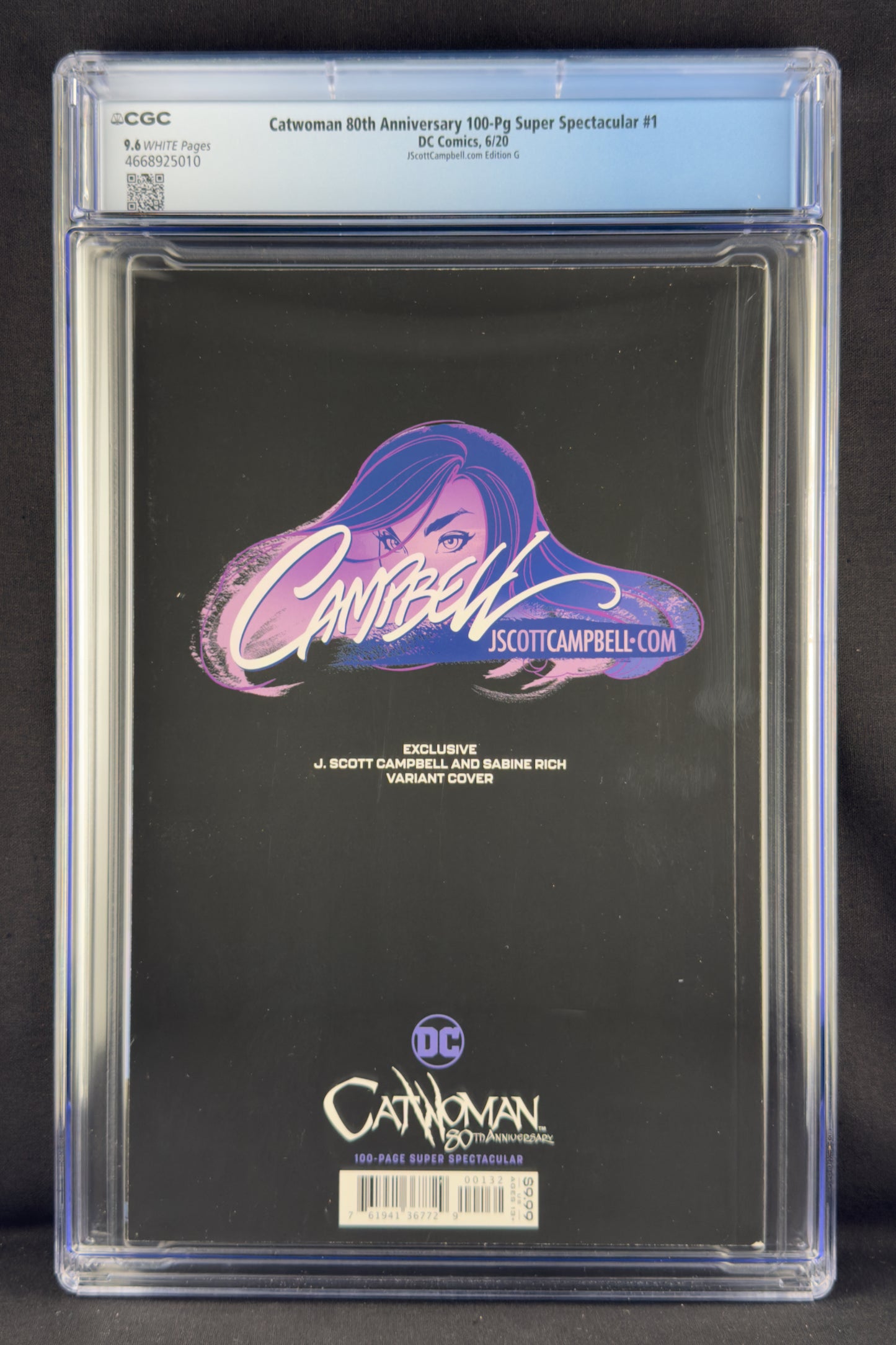 Catwoman: 80th Anniversary (2020) CGC 9.6 J. Scott Campbell Variant G Ltd 1200