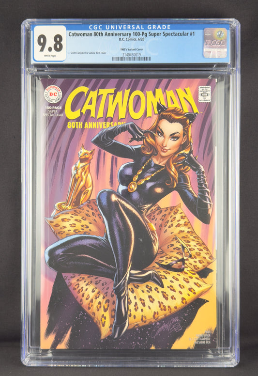 Catwoman: 80th Anniversary 100-Page Super Spectacular #1 (2020) CGC 9.8 J. Scott Campbell 1960s Variant