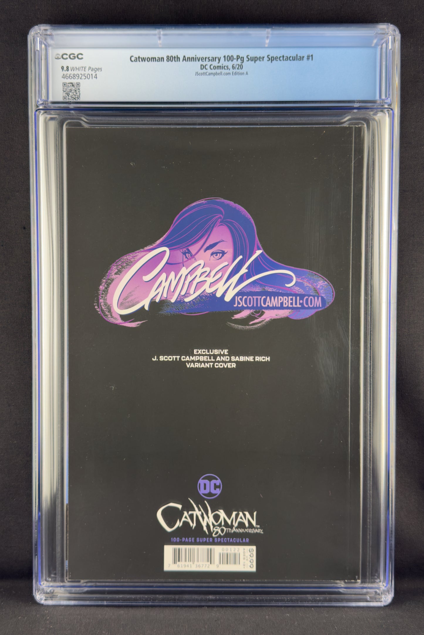 Catwoman: 80th Anniversary (2020) CGC 9.8 J. Scott Campbell Variant A Ltd 2000