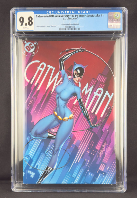 Catwoman: 80th Anniversary 100-Page Super Spectacular #1 (2020) CGC 9.8 J. Scott Campbell Variant B Ltd 1200
