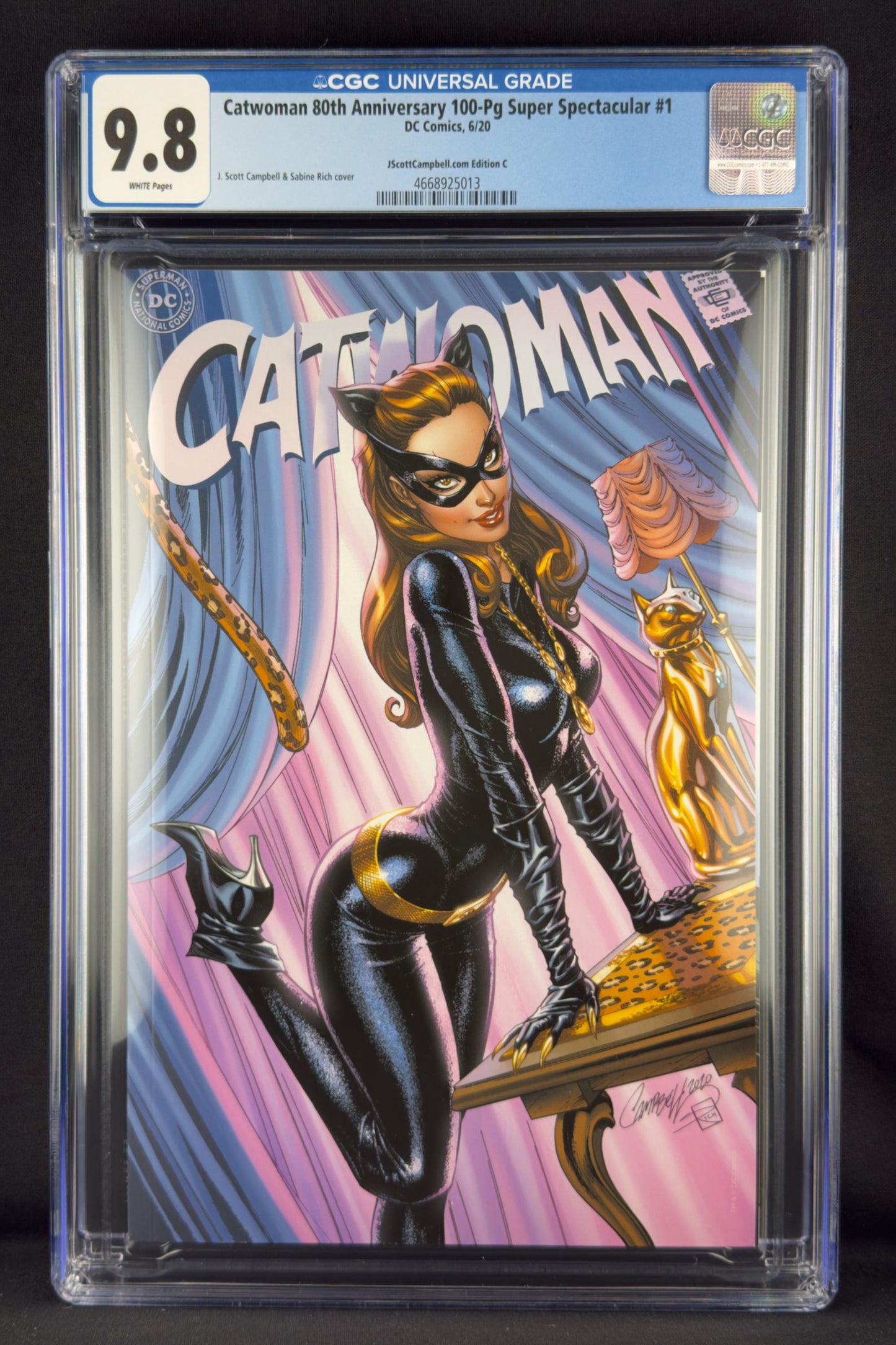 Catwoman 80th Anniversary (2020) CGC 9.8 J Scott Campbell Variant C.