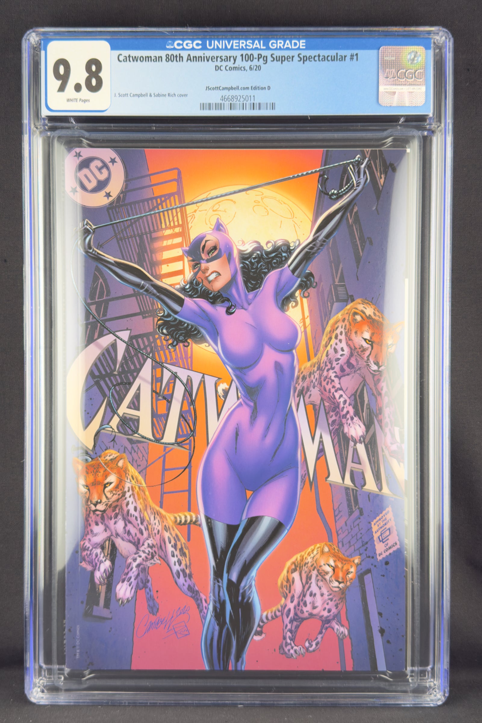 Catwoman 80th Anniversary (2020) CGC 9.8 J Scott Campbell Variant D.