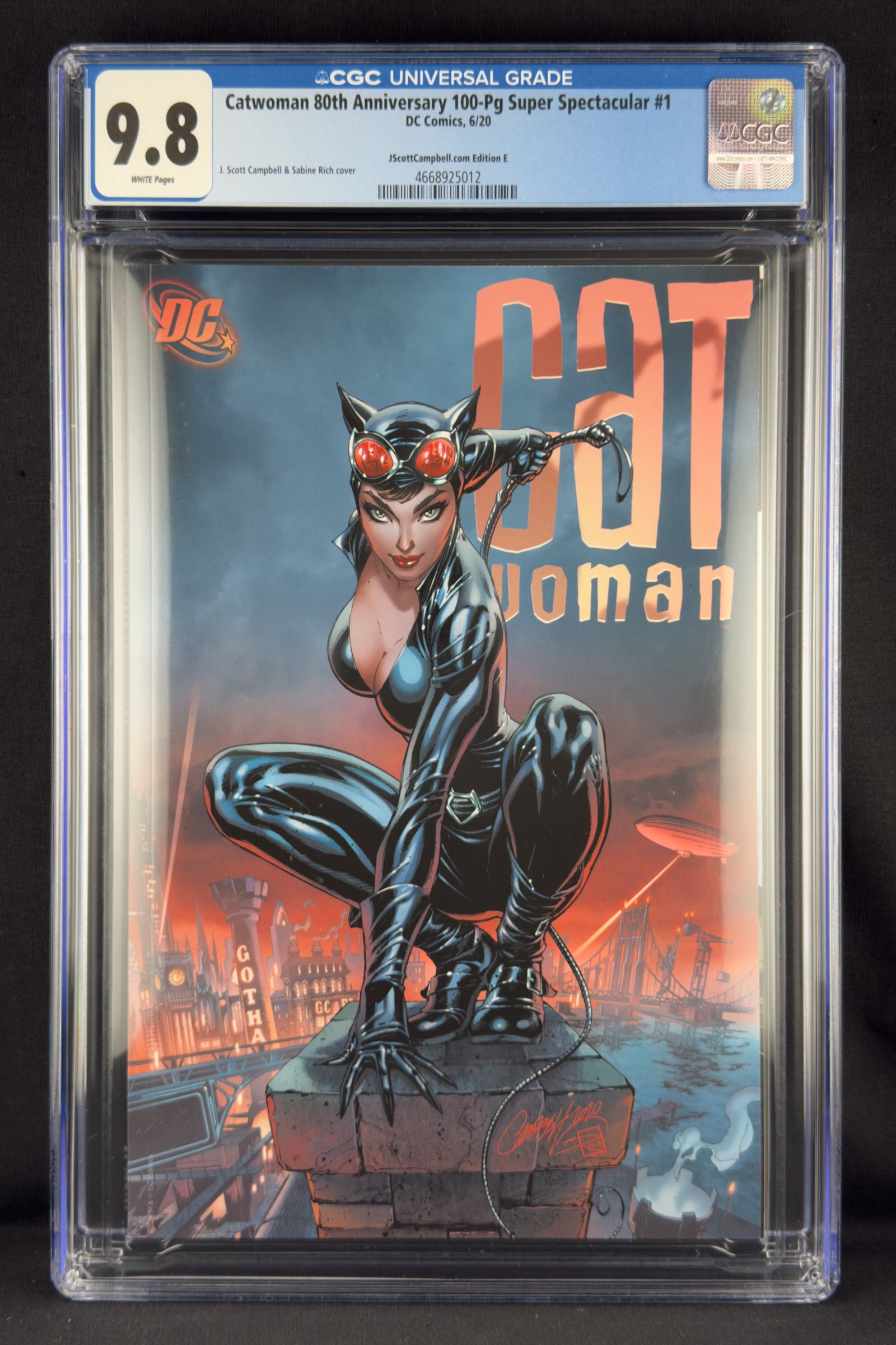 Catwoman 80th Anniversary (2020) CGC 9.8 J Scott Campbell Variant E.