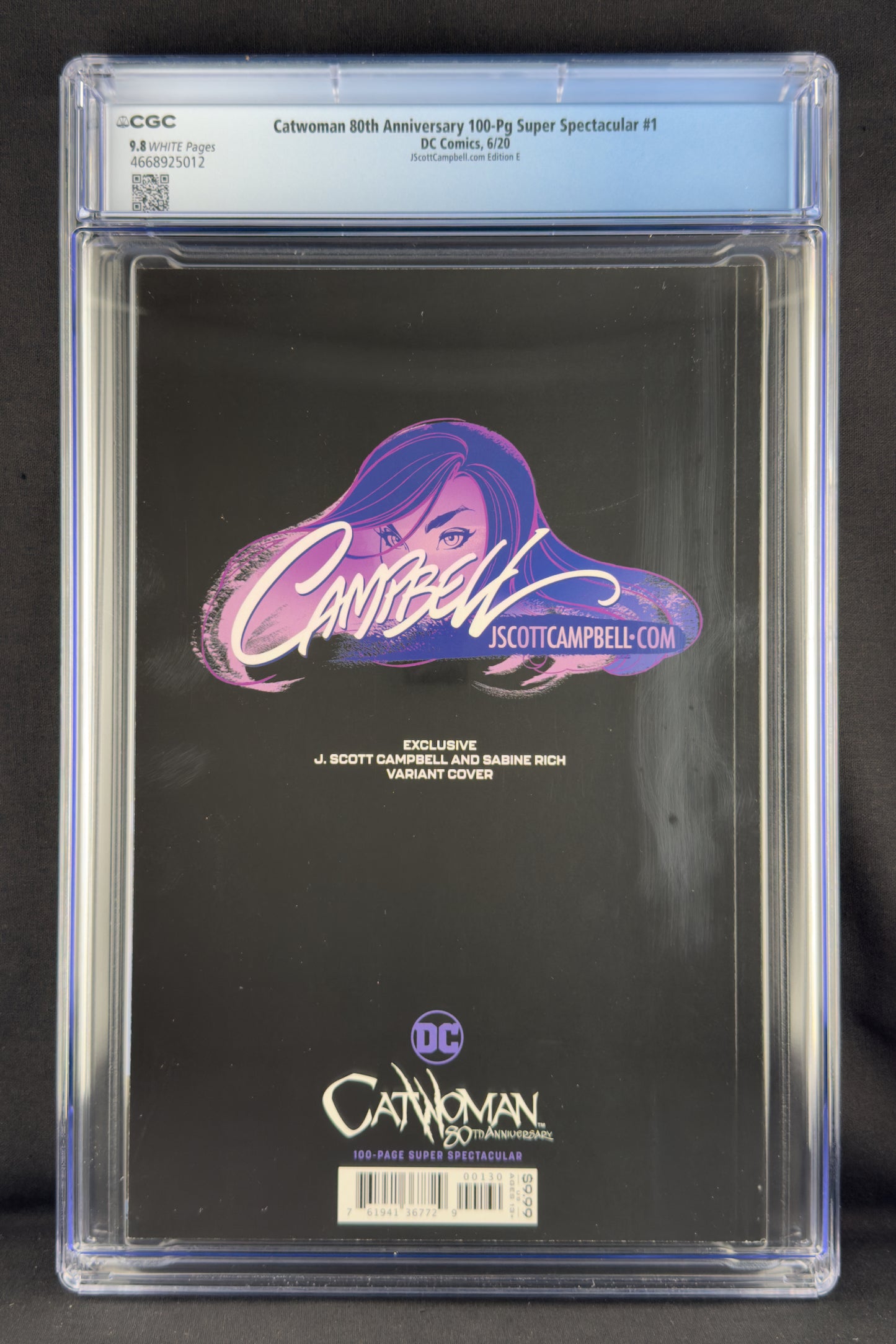Catwoman: 80th Anniversary (2020) CGC 9.8 J. Scott Campbell Variant E Ltd 1200