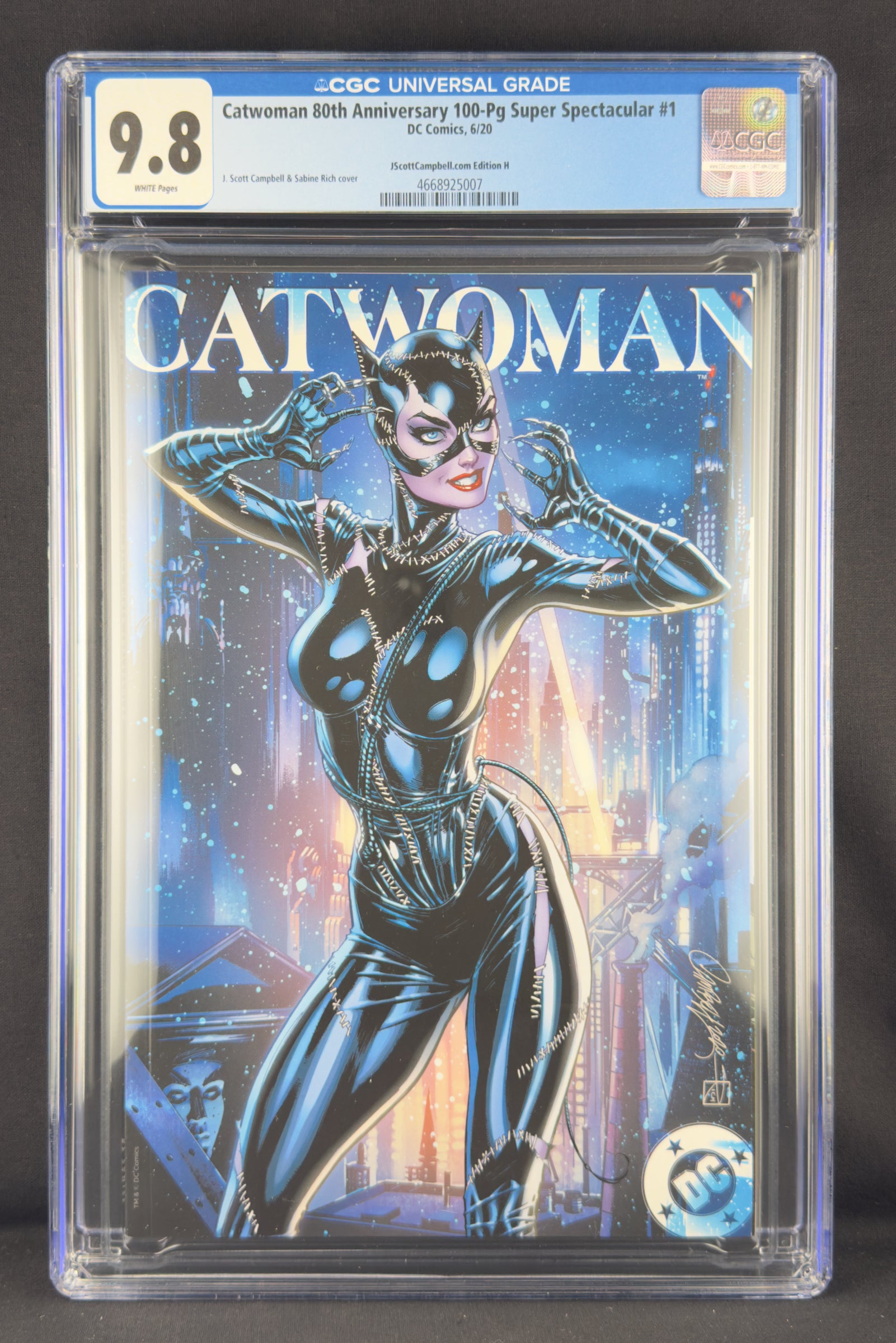 Catwoman 80th Anniversary (2020) CGC 9.8 J Scott Campbell Variant H.