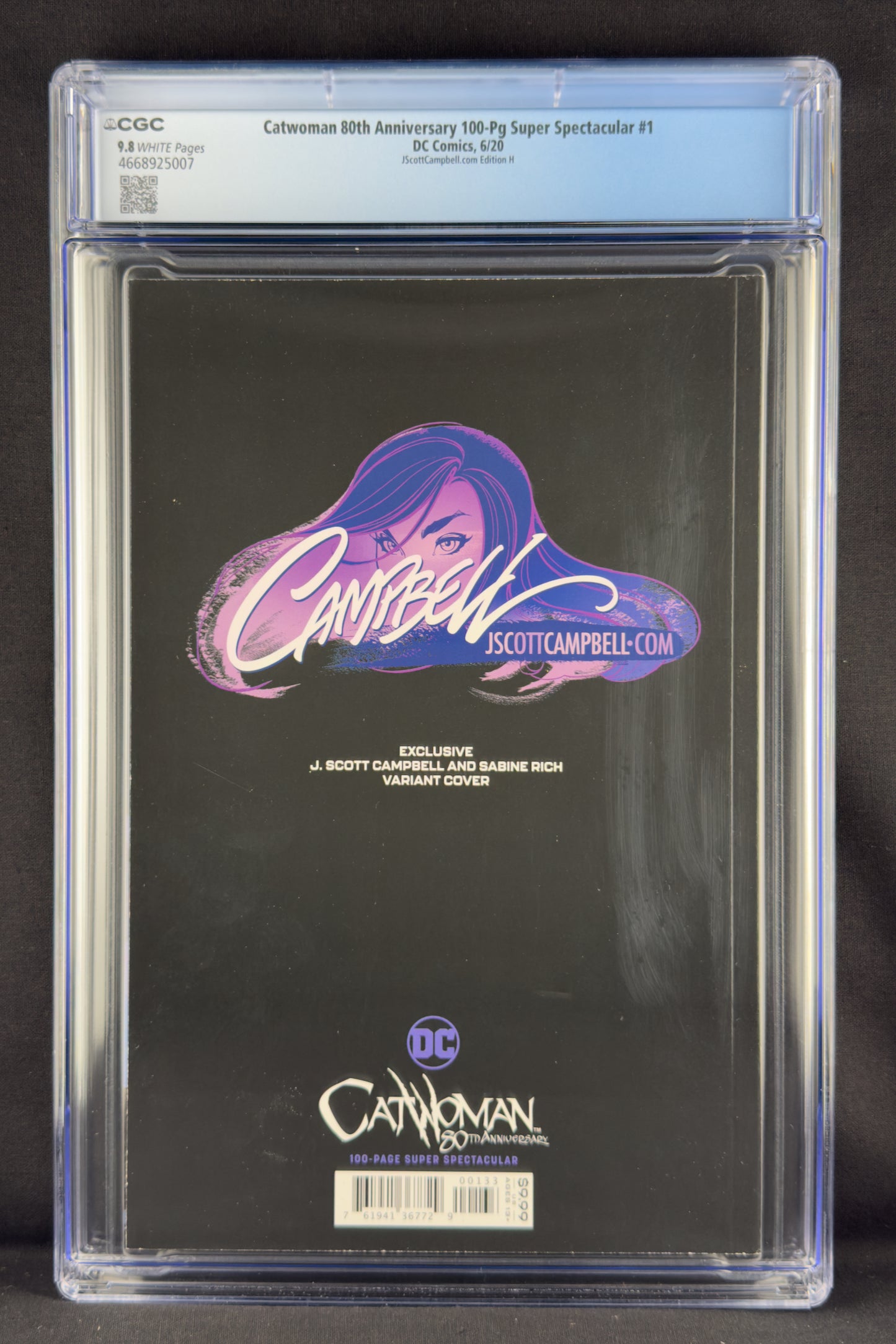 Catwoman: 80th Anniversary (2020) CGC 9.8 J. Scott Campbell Variant H Ltd 1200