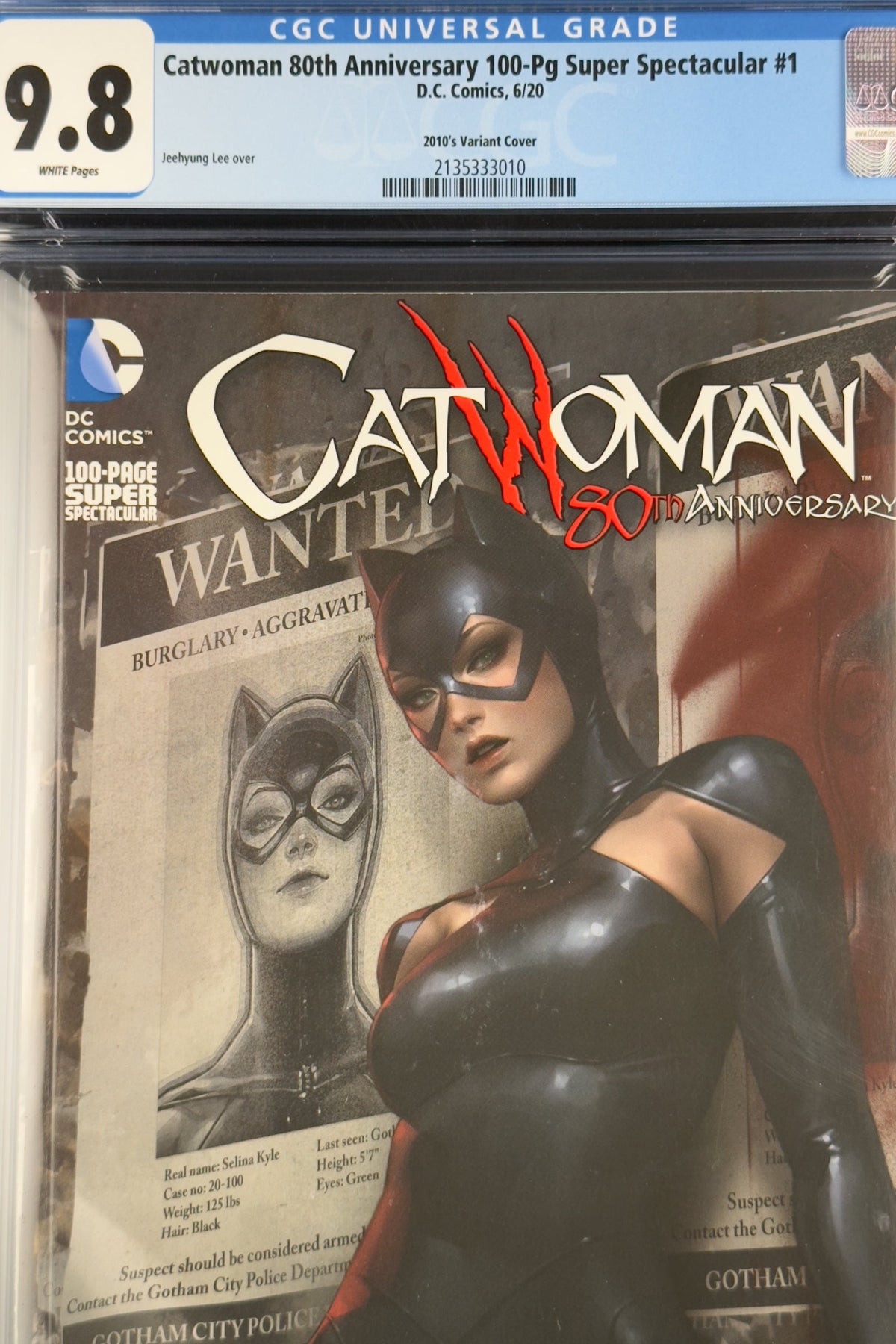 Catwoman: 80th Anniversary 100-Page Super Spectacular #1 (2020) CGC 9.8 Jeehyung Lee 2010s Variant