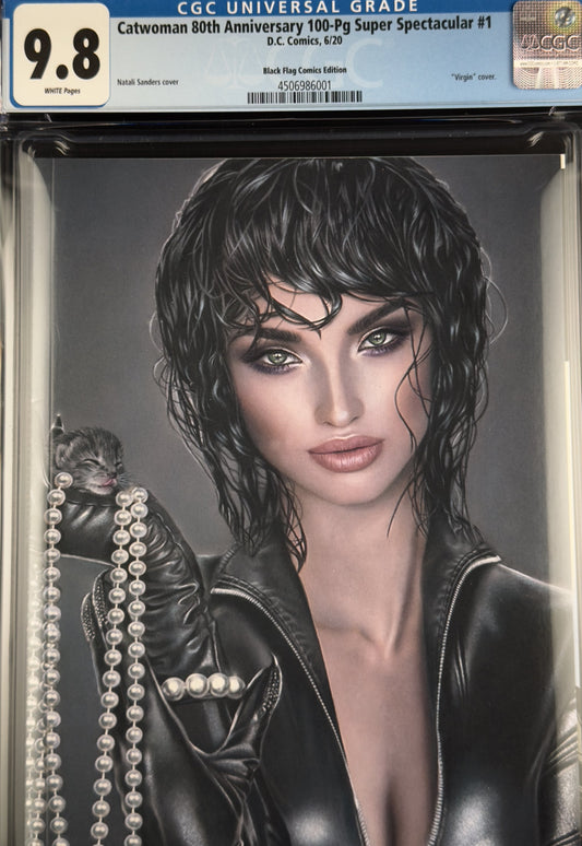 Catwoman: 80th Anniversary 100-Page Super Spectacular #1 (2020) CGC 9.8 Natali Sanders Virgin Variant B Ltd 1500