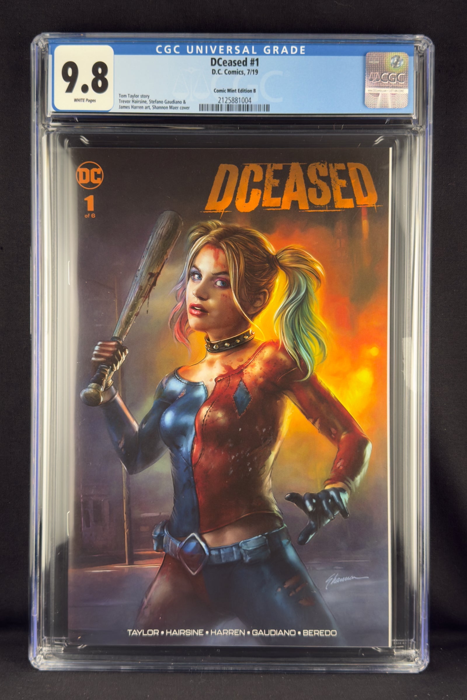 DCeased #1 (2019) CGC 9.8 Shannon Maer Variant A. Harley Quinn