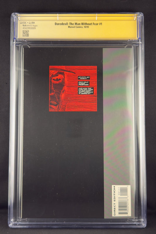 Daredevil: The Man Without Fear #1 (1993) CGC 9.4 JSA John Romita Jr. & Al Williamson