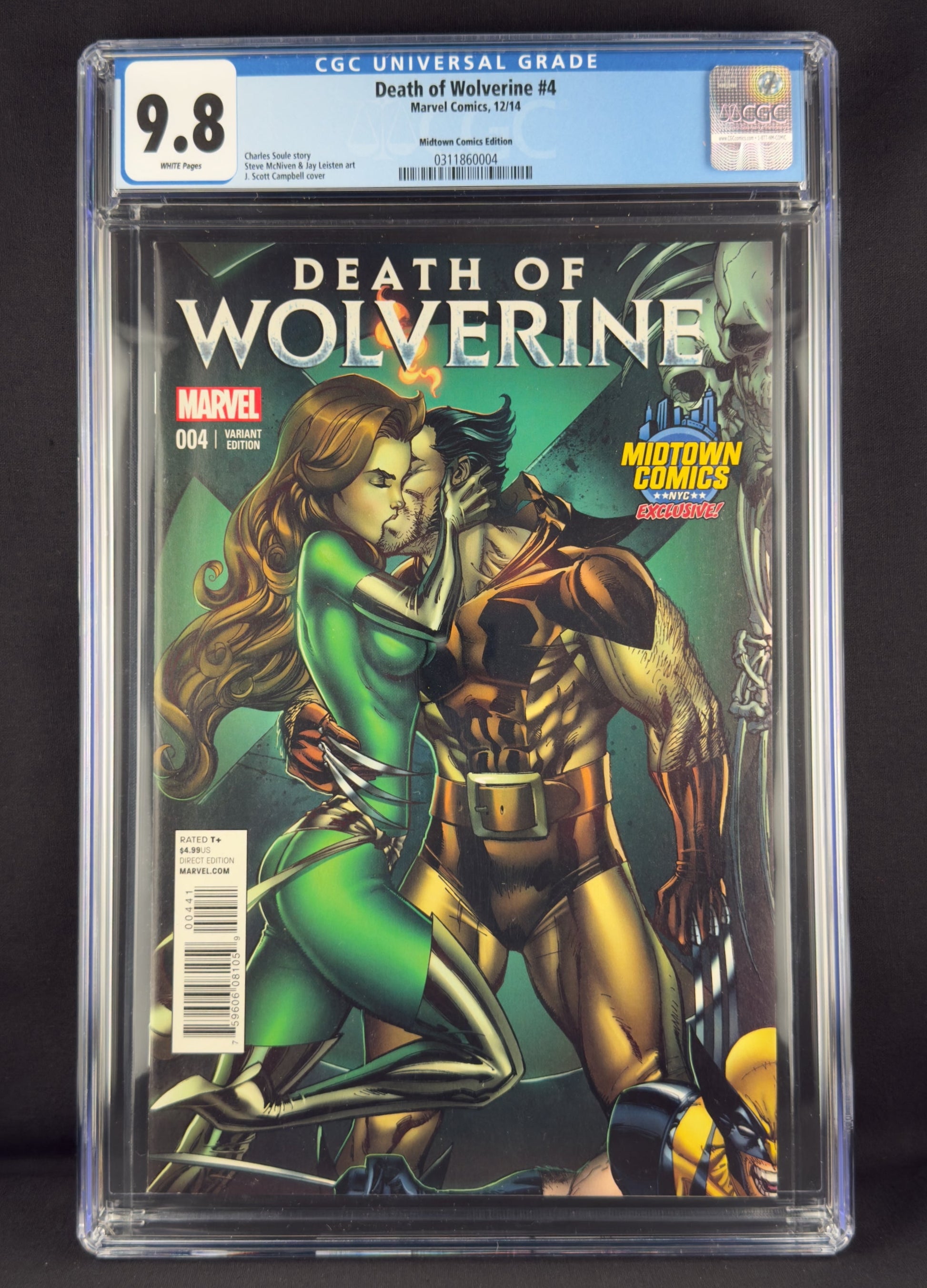 Death of Wolverine #4 (2014) CGC 9.8 J. Scott Campbell Midtown Comics