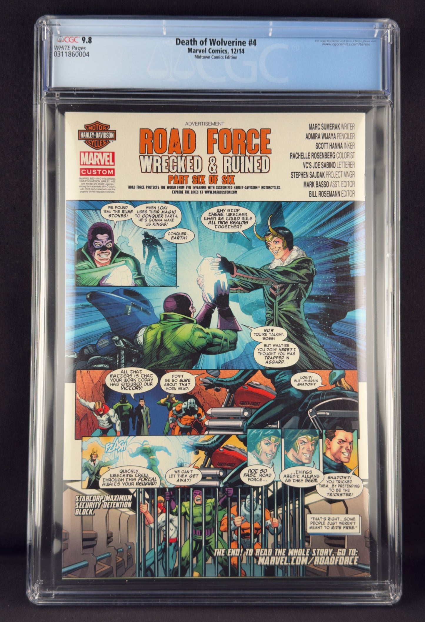 Death of Wolverine (2014) Graded Set #1 #2 #3 #4 CGC 9.2, 9.6, 9.4, 9.8 J. Scott Campbell Midtown Comics Variants