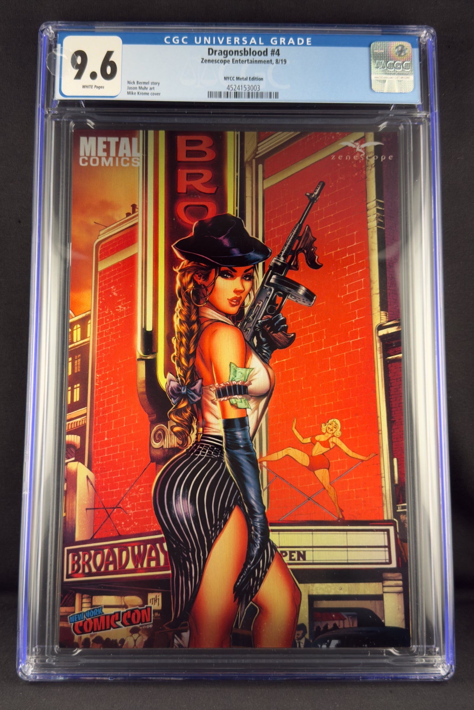 Dragonsblood #4 (2019) CGC 9.6 Mike Krome Metal Comic Con. Ganster