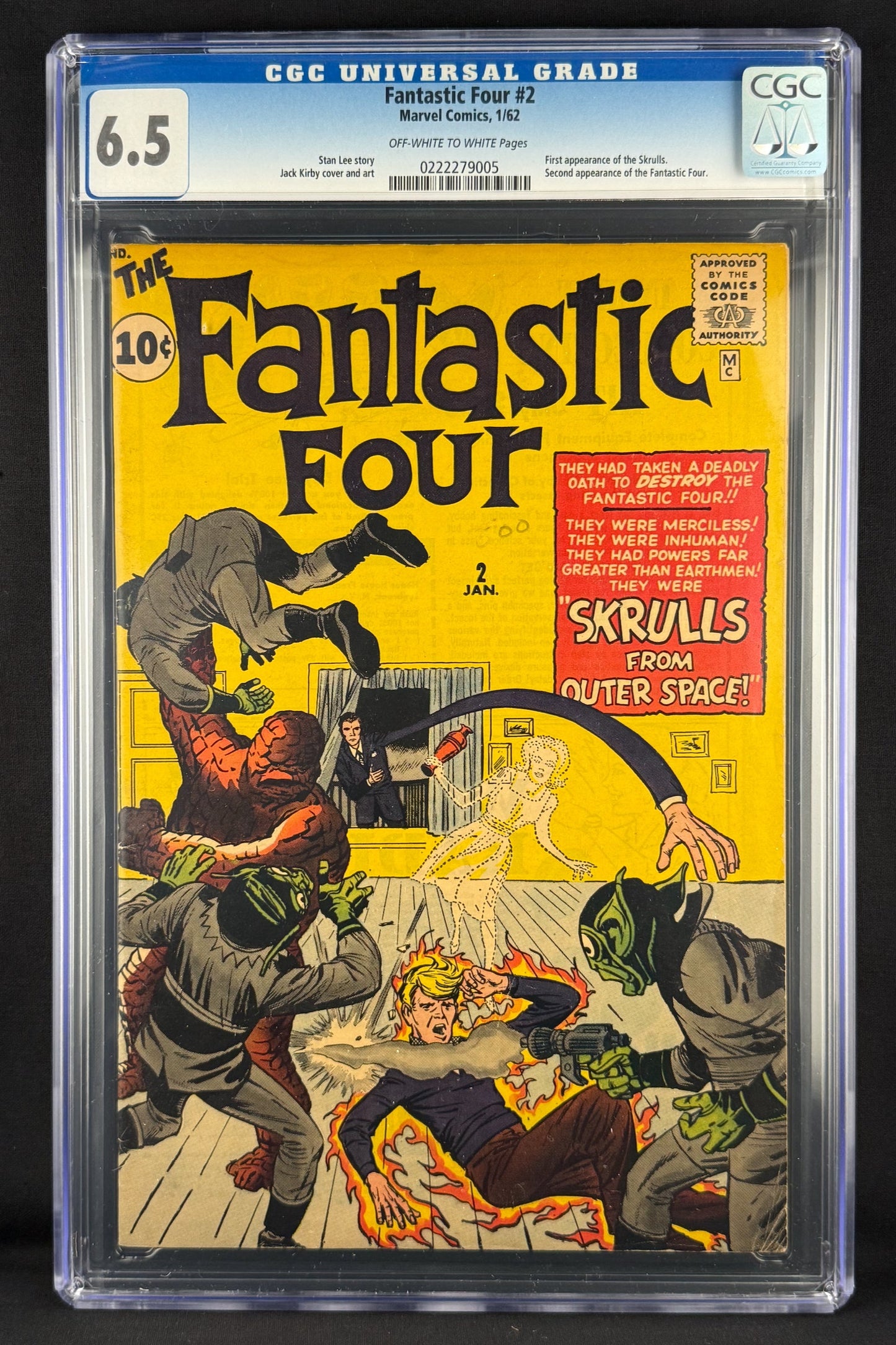 Fantastic Four #2 (1962) CGC 6.5 Jack Kirby - 1st app Skrulls