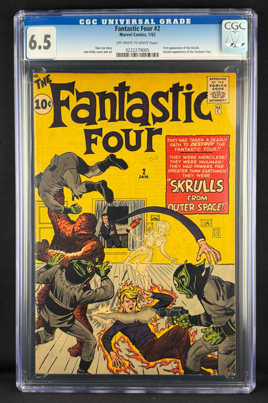 Fantastic Four #2 (1962) CGC 6.5 Jack Kirby - 1st app Skrulls