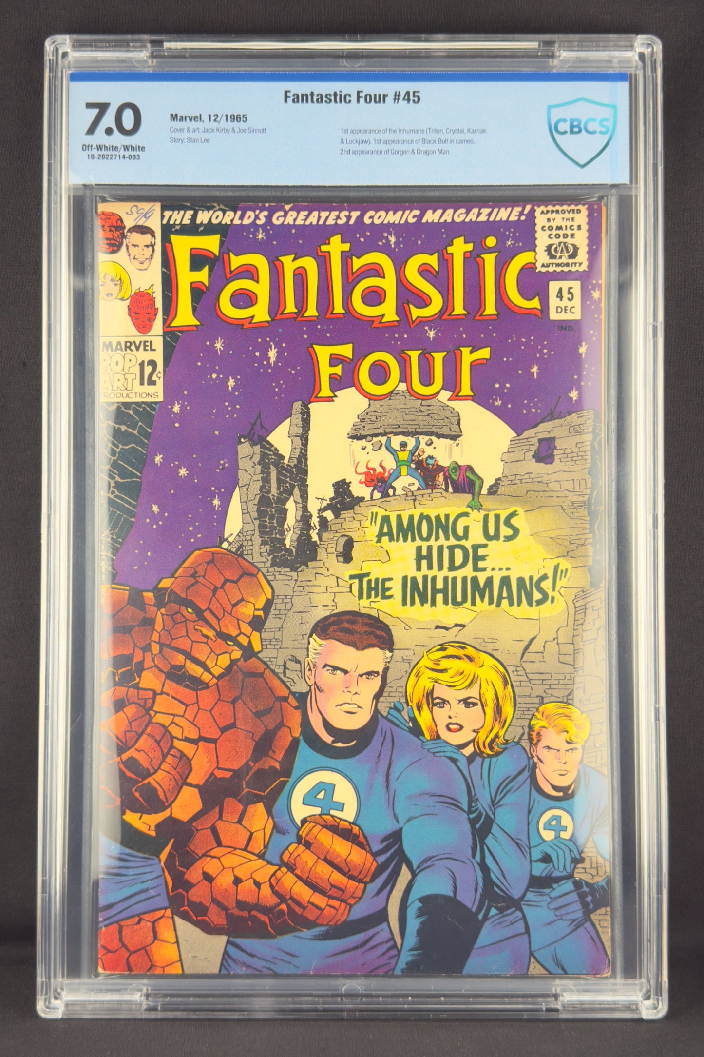 Fantastic Four #45 (1965) CBCS 7.0 - First appearance of the Inhumans