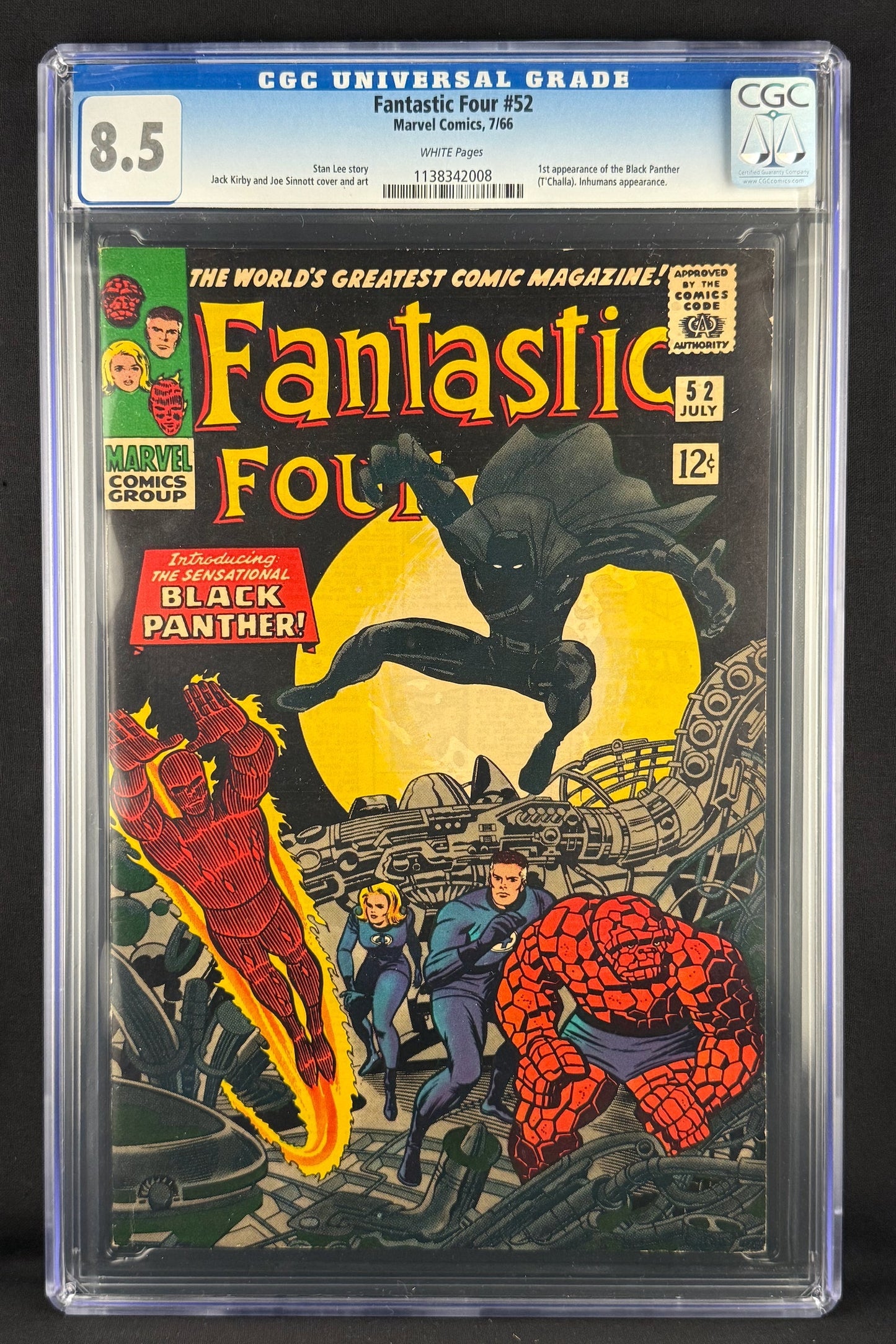 Fantastic Four #52 (1966) CGC 8.5 Jack Kirby - 1st app Black Panther (T'Challa)