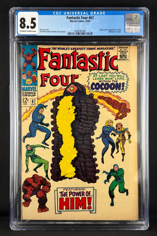 Fantastic Four #67 (1967) CGC 8.5 Jack Kirby - 1st cameo Him (Warlock)