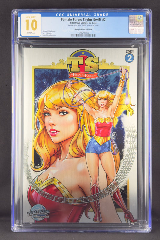 Female Force: Taylor Swift #2 CGC 10.0 Brian Miroglio Metal Variant B Ltd 25