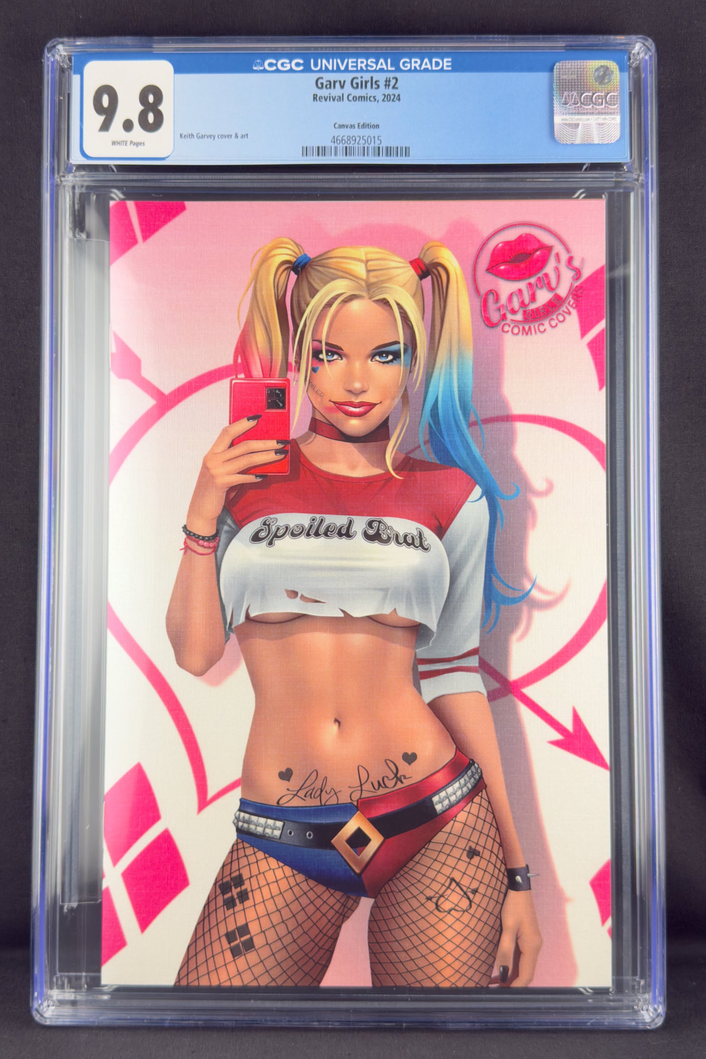 Garv Girls #2 (2024) CGC 9.8 Keith Garvey Pearl Linen Jester Cover A.