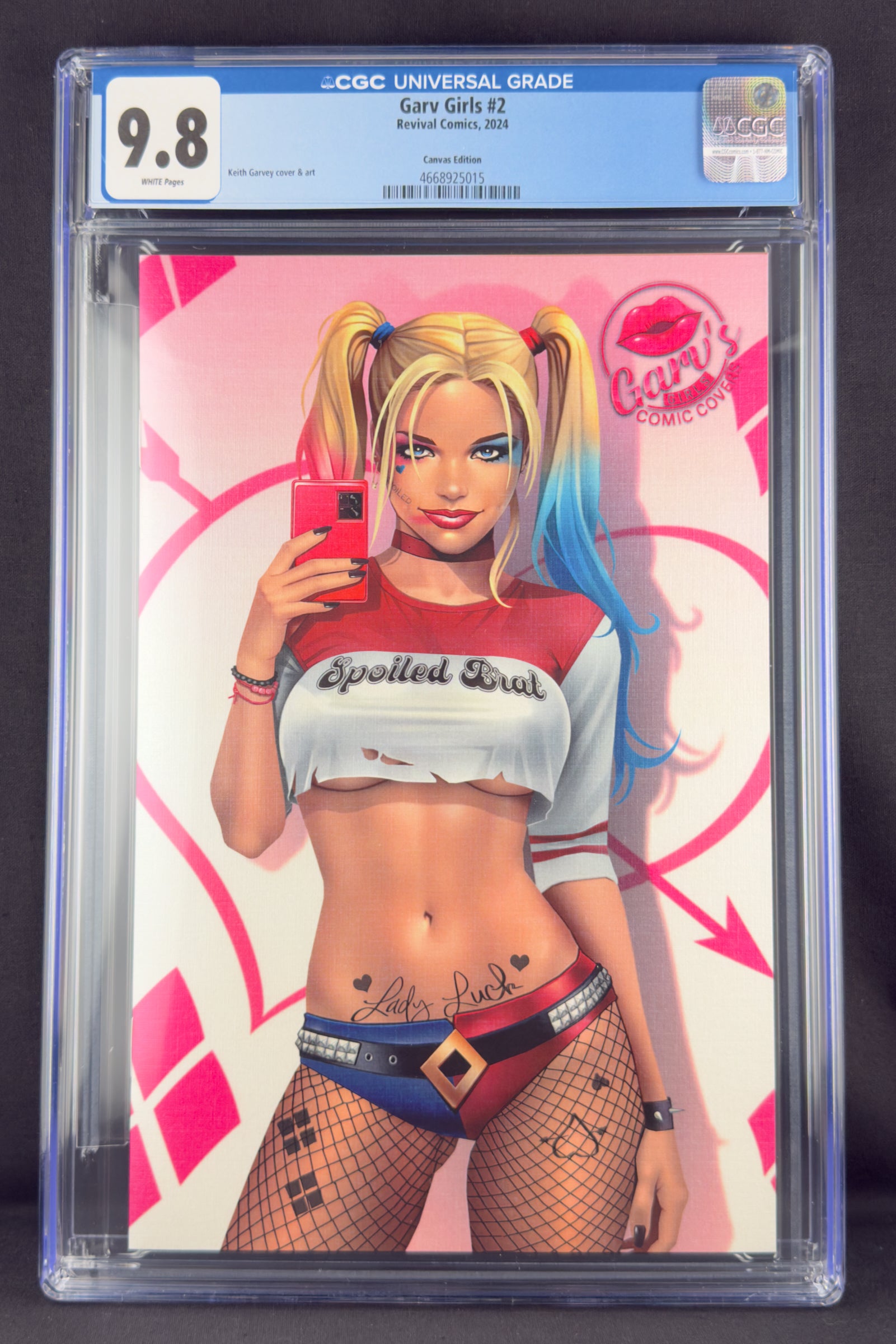 Garv Girls #2 (2024) CGC 9.8 Keith Garvey Pearl Linen Jester Cover A.
