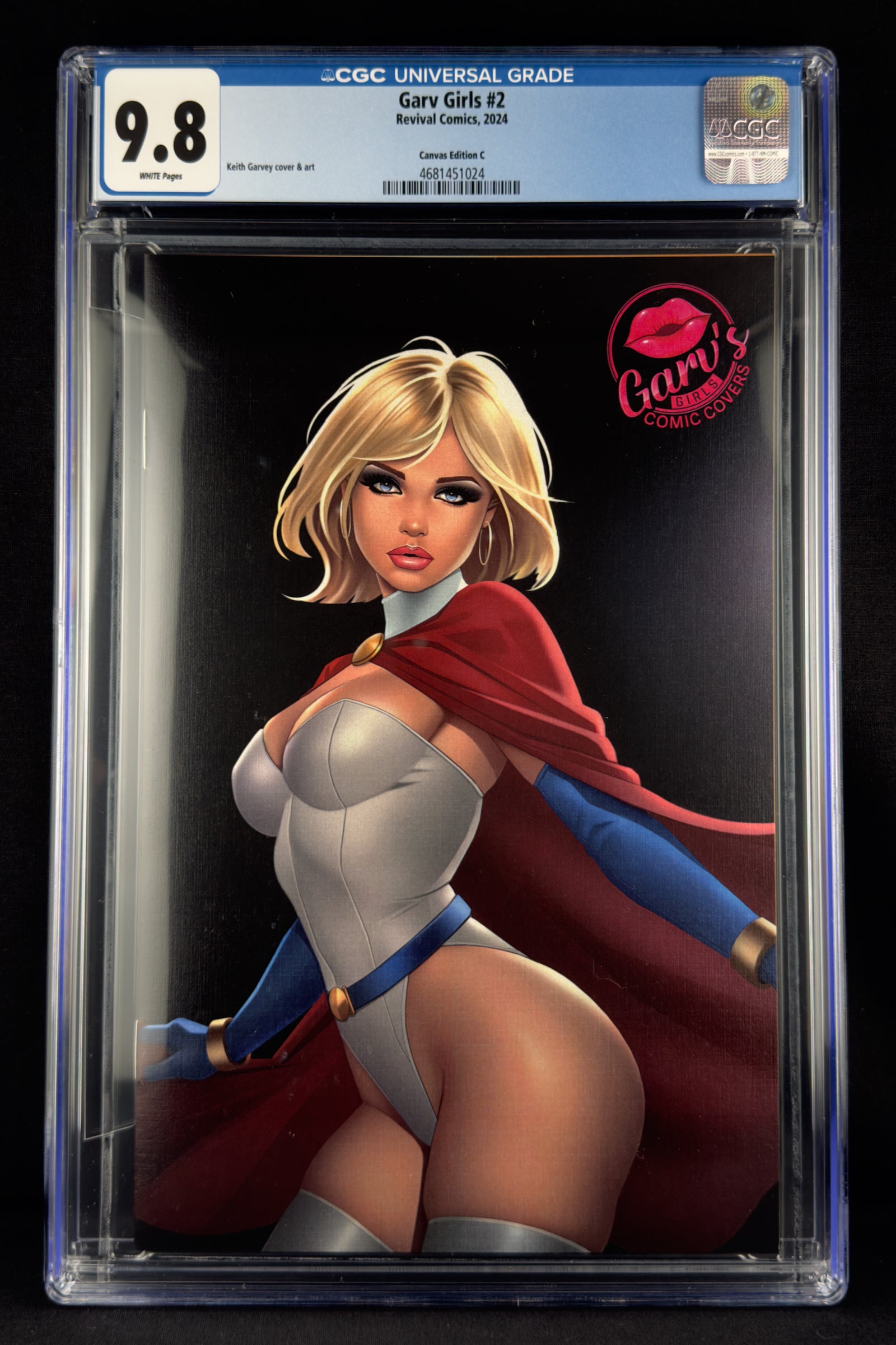 Garv Girls #2 (2024) CGC 9.8 Keith Garvey Pearl Linen Power Cover C.