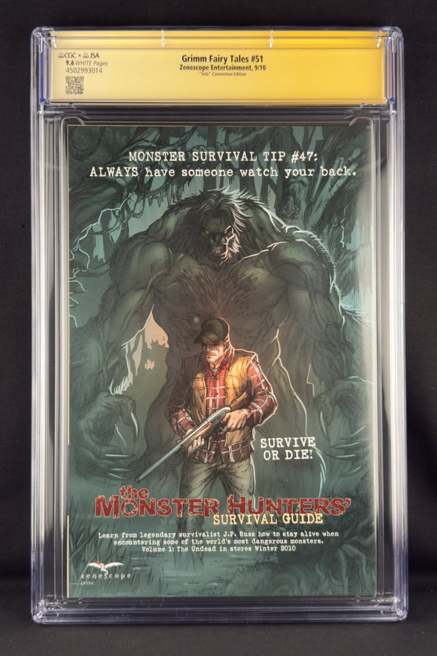 Grimm Fairy Tales #51 (2010) CGC 9.6 JSA Mike DeBalfo Comic Con Variant Ltd 250