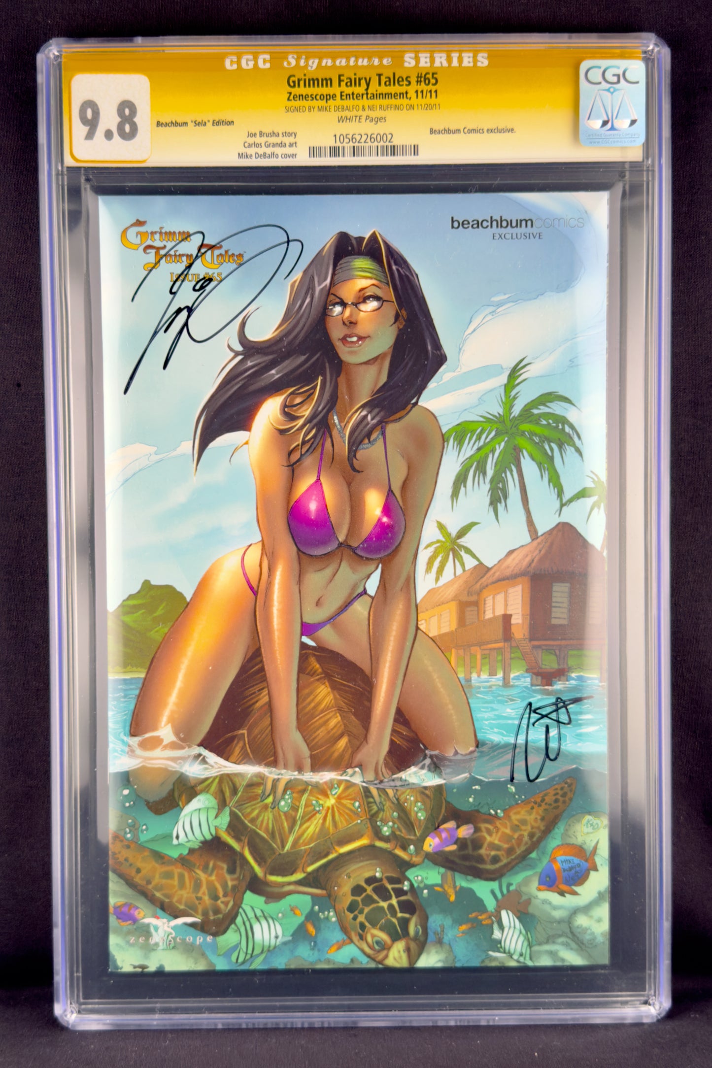 Grimm Fairy Tales #65 (2011) CGC 9.8 SS Mike DeBalfo & Nei Ruffino.