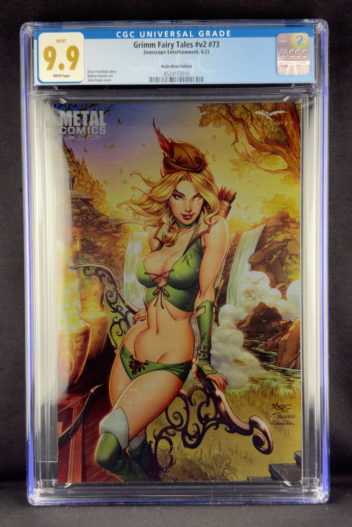 Grimm Fairy Tales (Vol. 2) #73 (2023) CGC 9.9 John Royle Metal Variant.