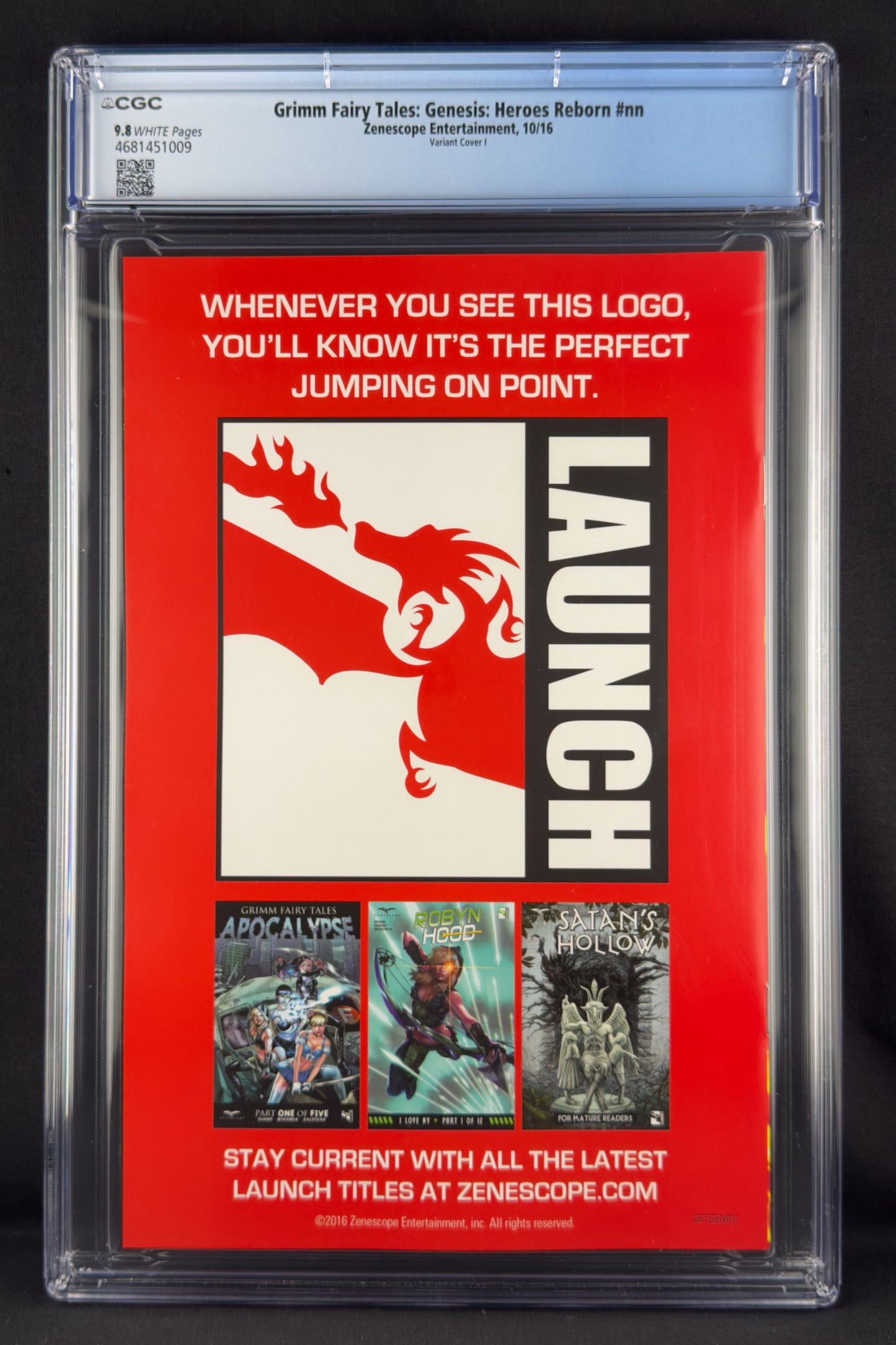 Genesis: Heroes Reborn (2016) CGC 9.8 Mike DeBalfo New York Comic Con Variant Cover I Ltd 50