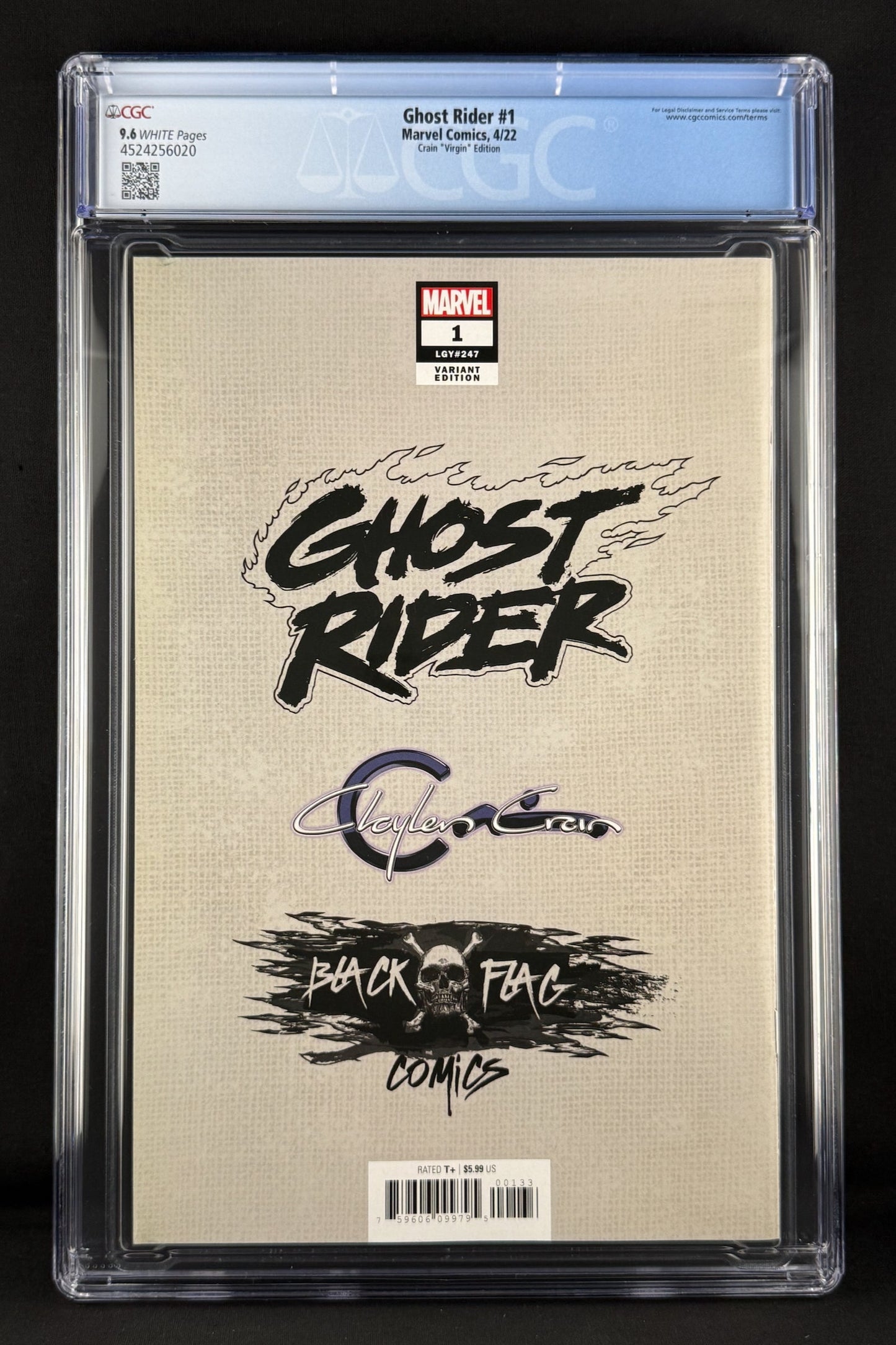 Ghost Rider #1 (2022) CGC 9.6 Clayton Crain Convention Virgin Variant Ltd 850