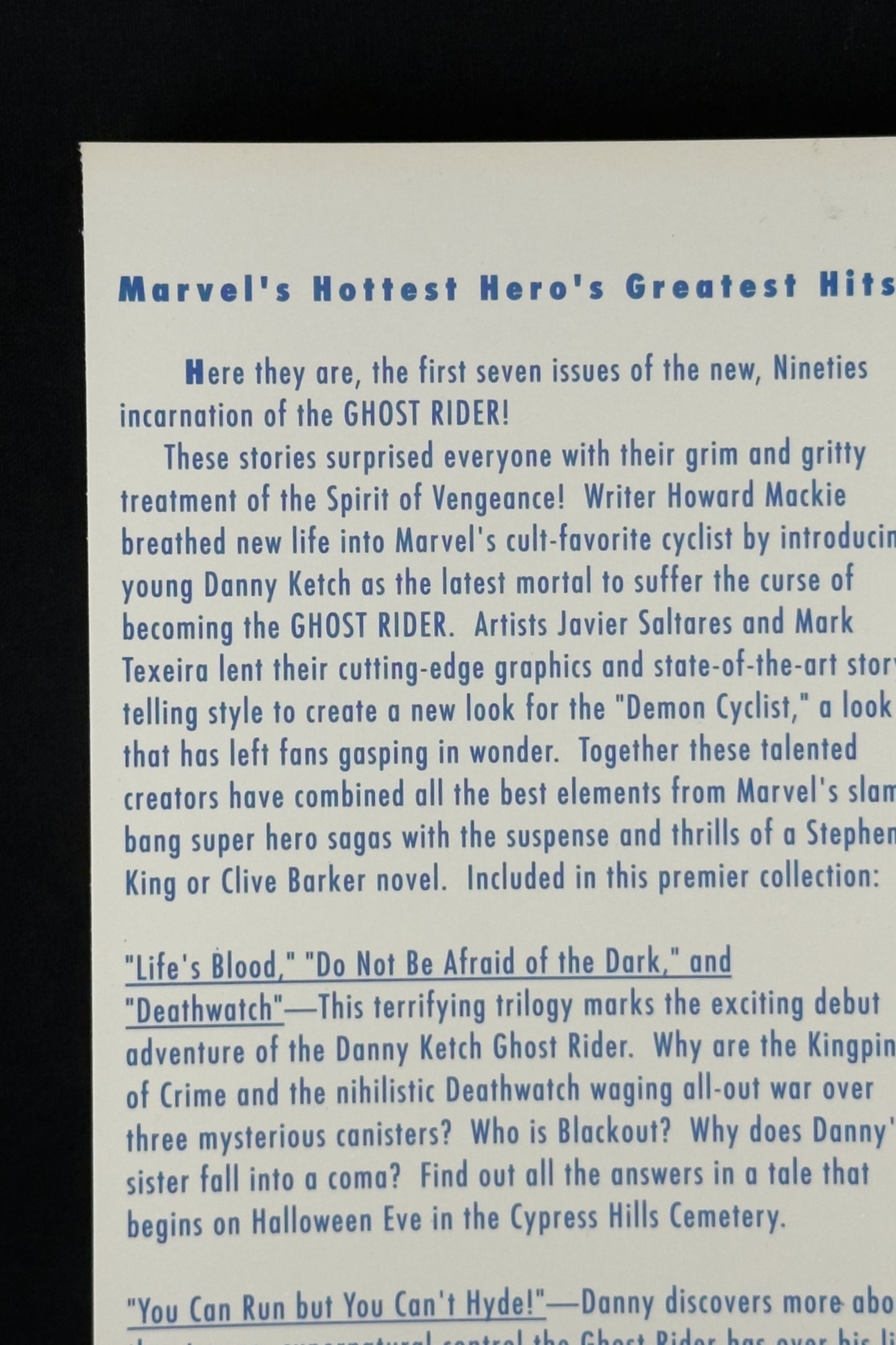 Ghost Rider: Resurrected Trade Paperback (1991)