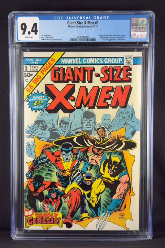 Giant-Size X-Men #1 (1975) CGC 9.4 - First appearance of new X-Men.