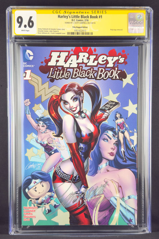 Harley's Little Black Book #1 (2016) CGC 9.6 SS J. Scott Campbell Variant