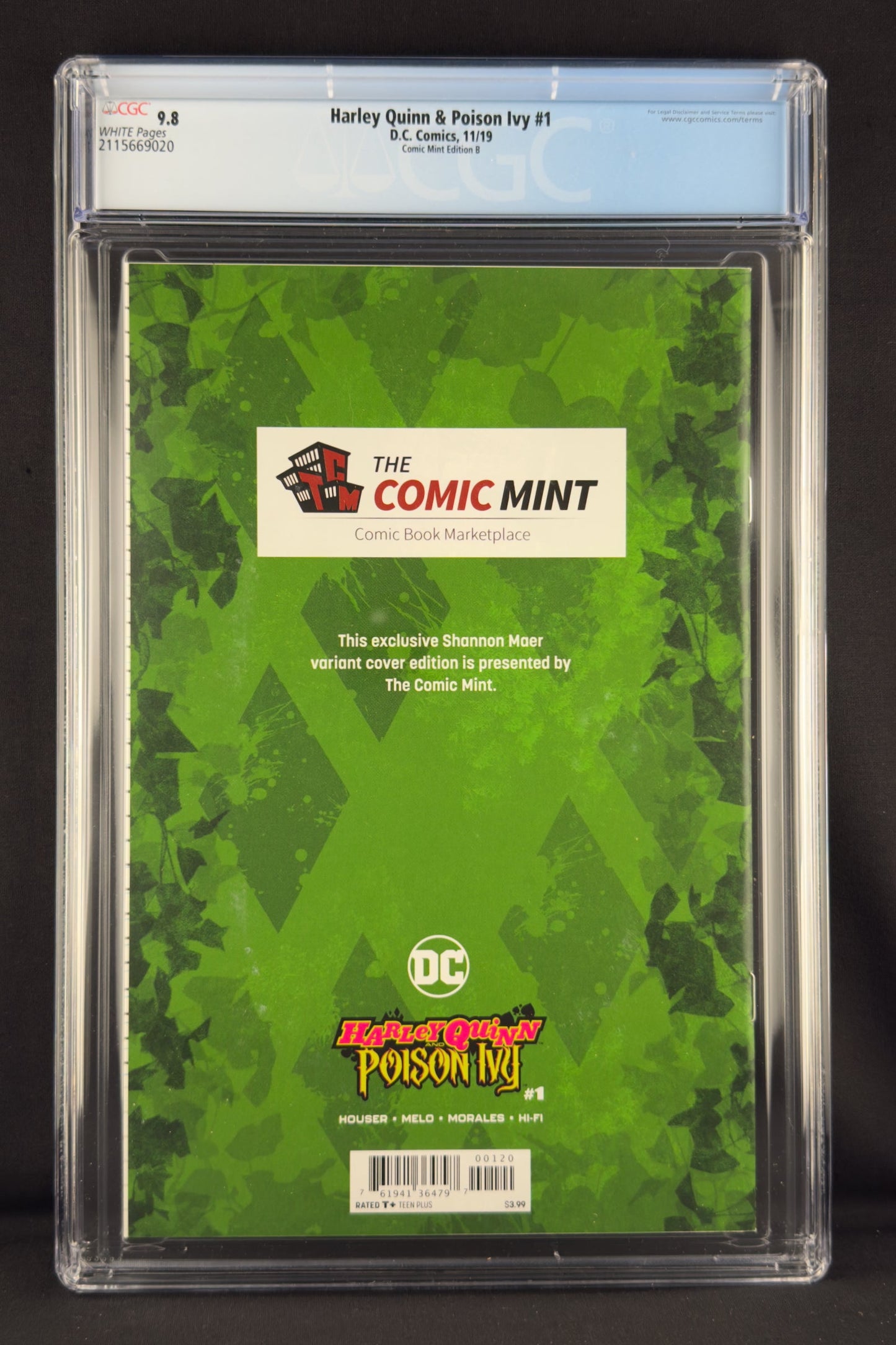 Harley Quinn & Poison Ivy #1 (2019) CGC 9.8 Shannon Maer Virgin Variant B Ltd 800